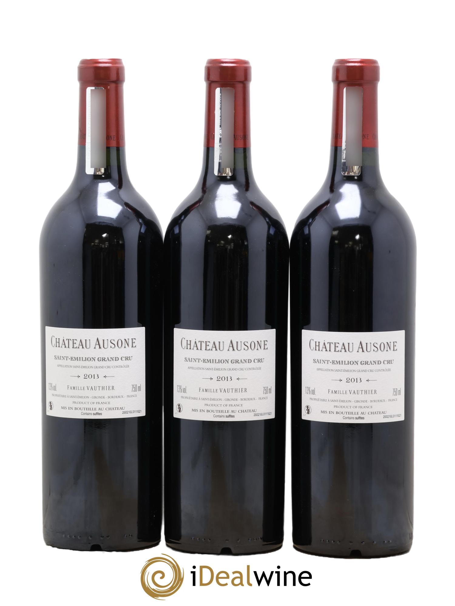 Château Ausone 1er Grand Cru Classé A 2013 - Lot de 3 bouteilles - 1