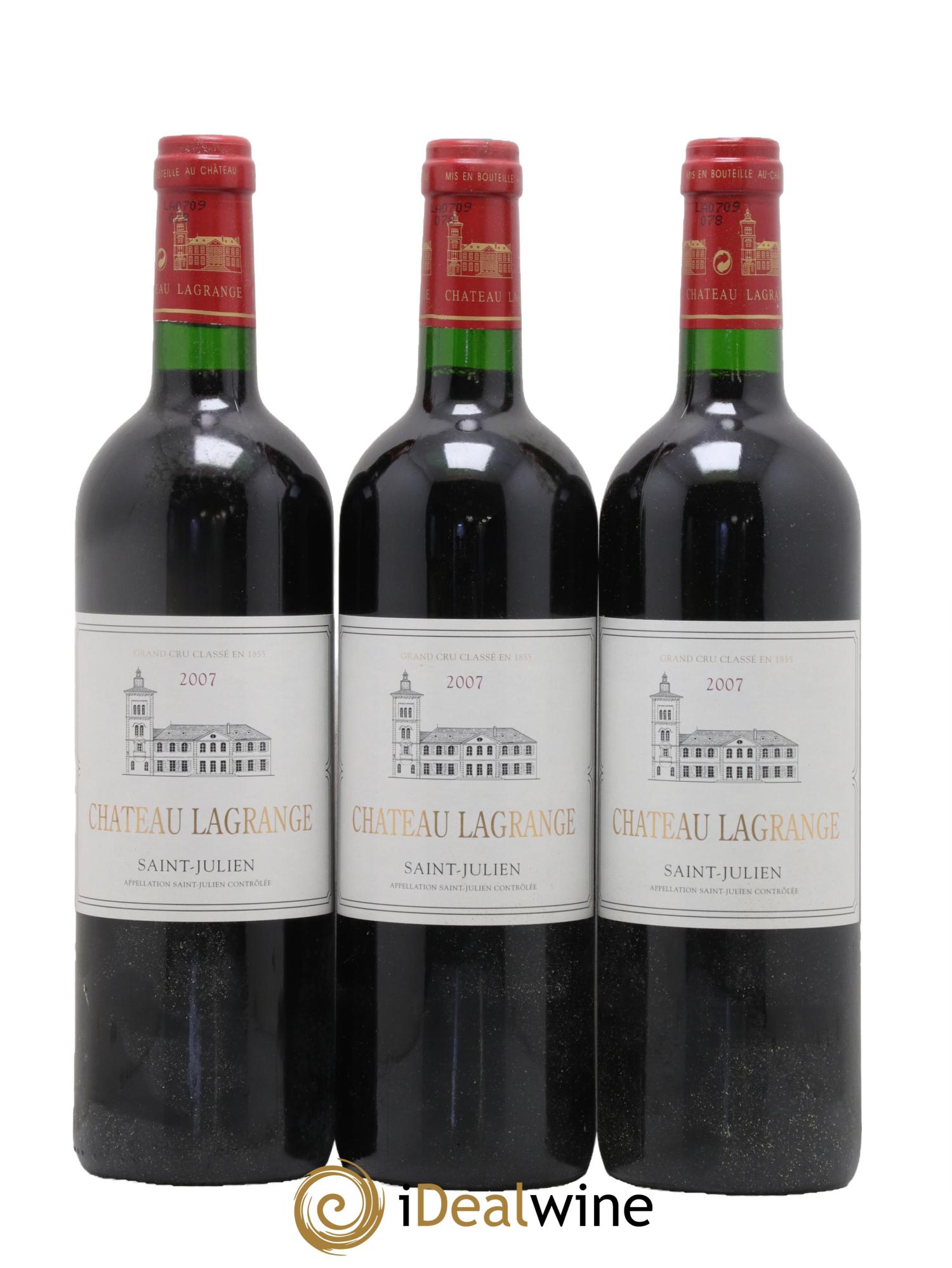 Château Lagrange 3ème Grand Cru Classé 2007 - Lot de 3 bouteilles - 0