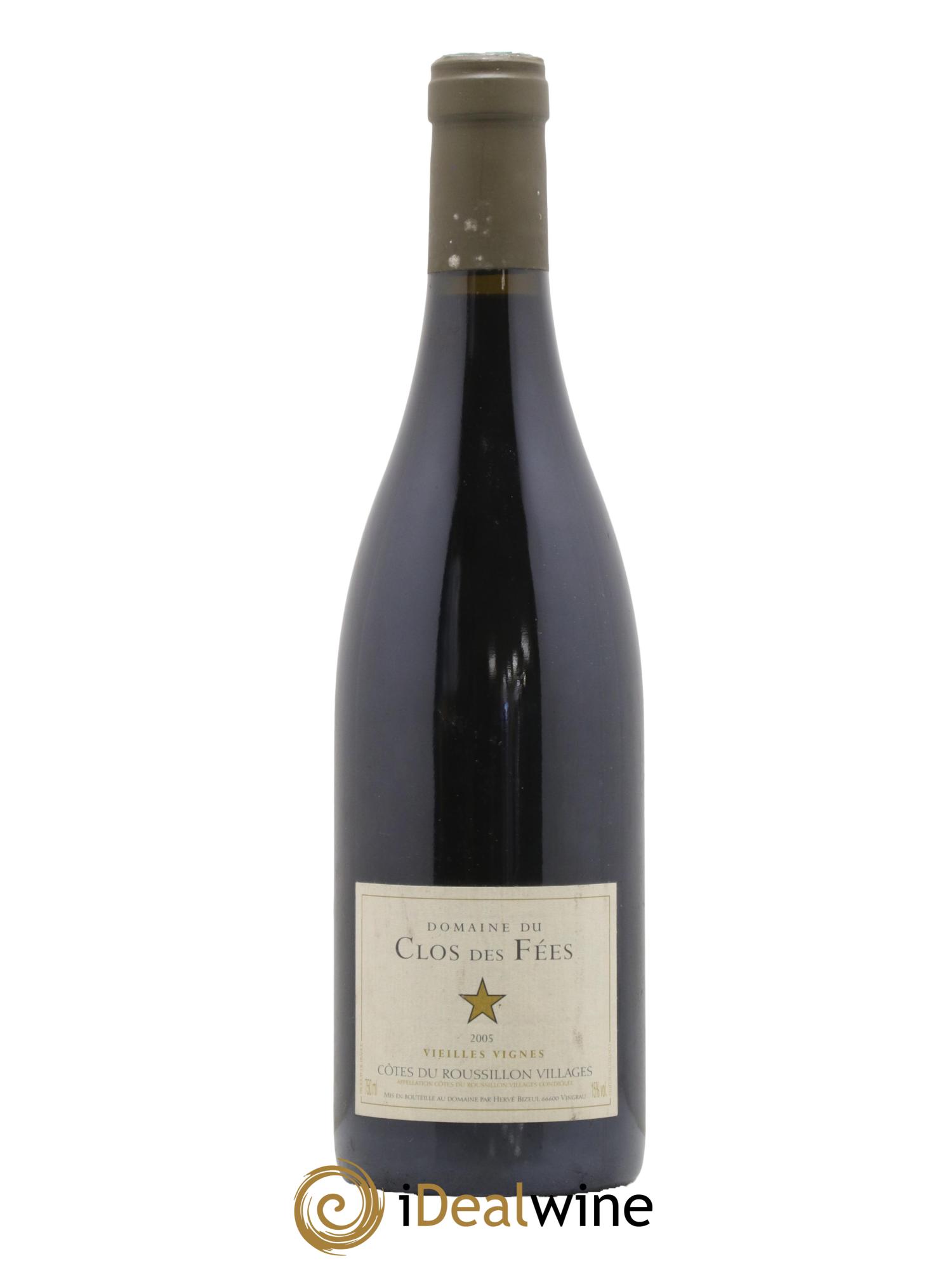 Côtes du Roussillon Villages Clos des Fées Vieilles vignes Hervé Bizeul 2005 - Lot de 1 bouteille - 0