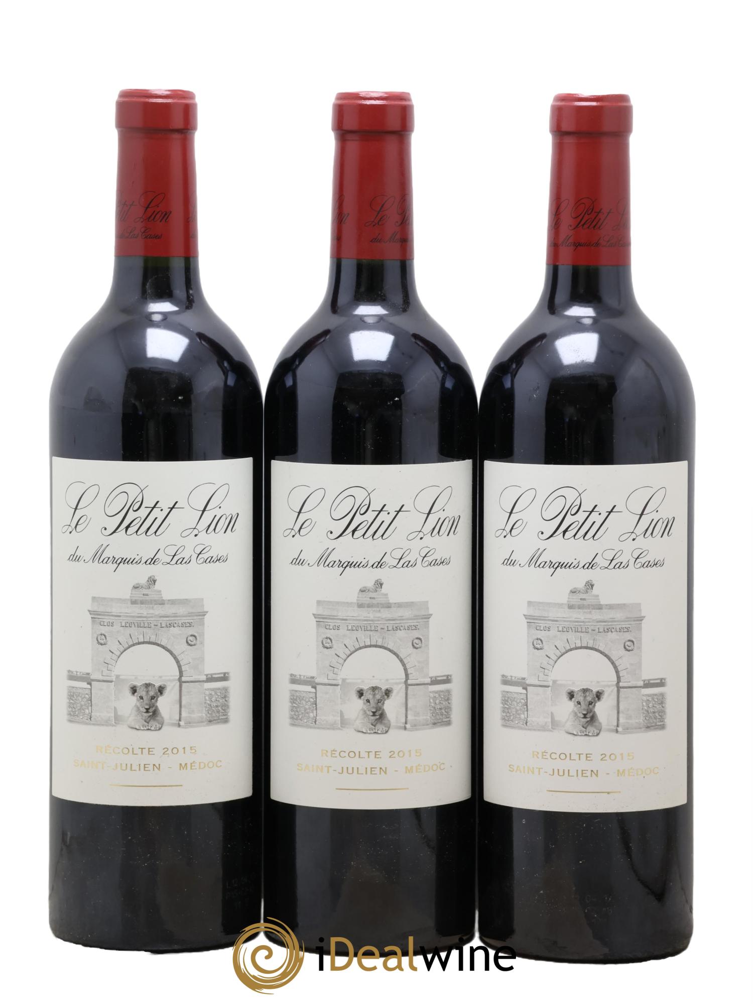 Le Petit Lion du Marquis de Las Cases Second Vin 2015 - Lotto di 3 bottiglie - 0