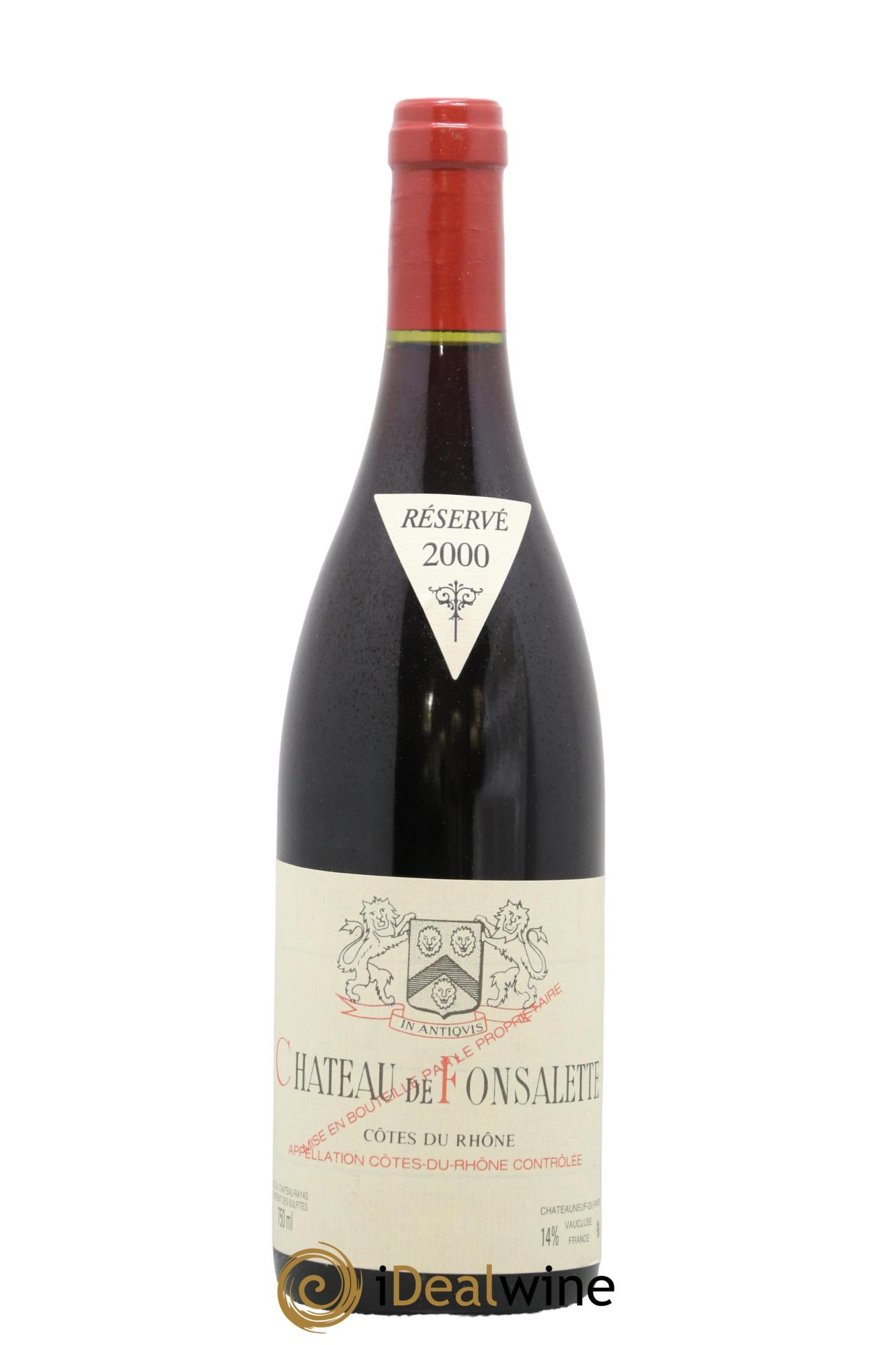 Côtes-du-Rhône Cuvée Syrah Château de Fonsalette 2000 - Posten von 1 Flasche - 0