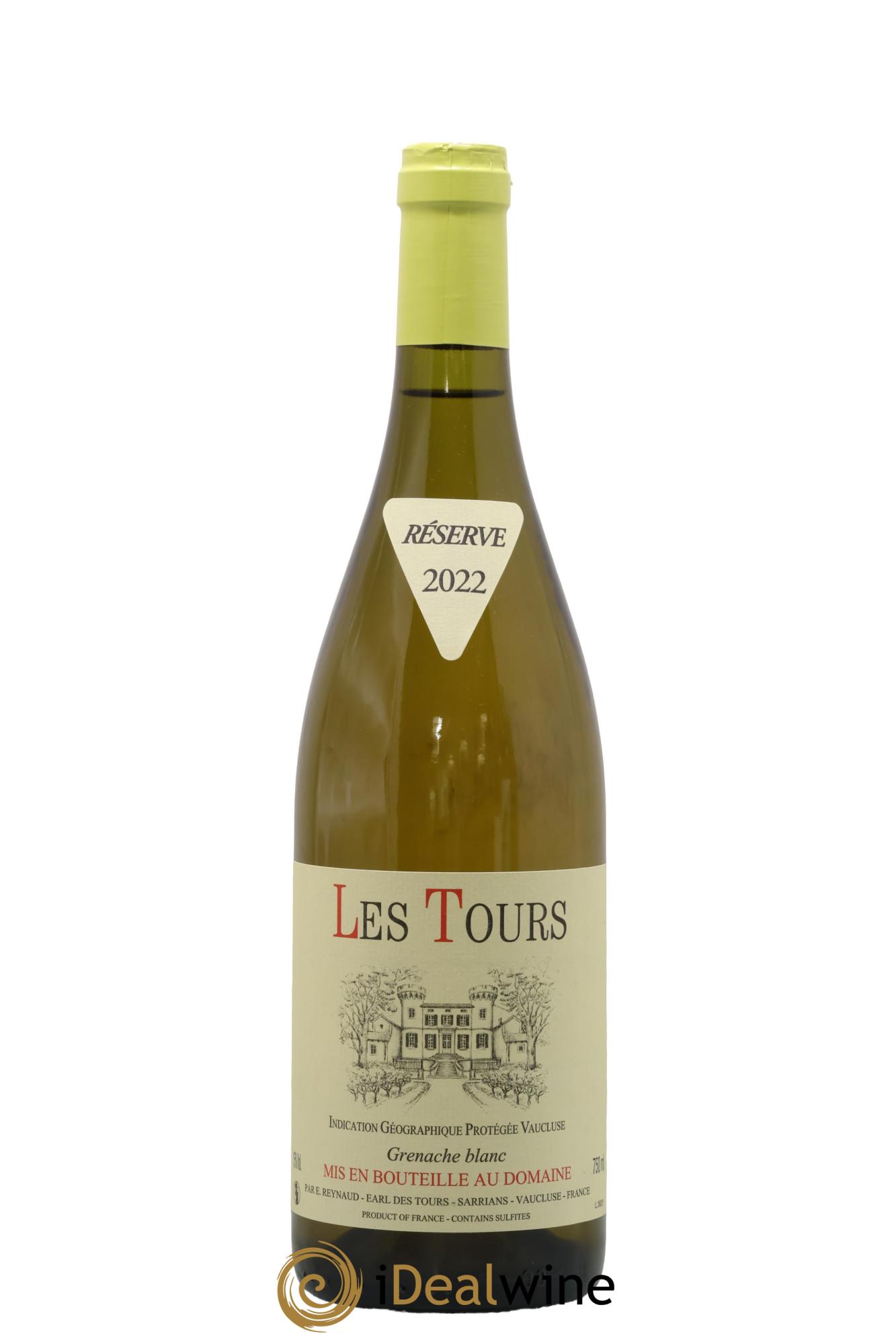 Vaucluse (Vin de Pays de Vaucluse) Les Tours Grenache Blanc Emmanuel Reynaud 2022 - Lot de 1 bouteille - 0
