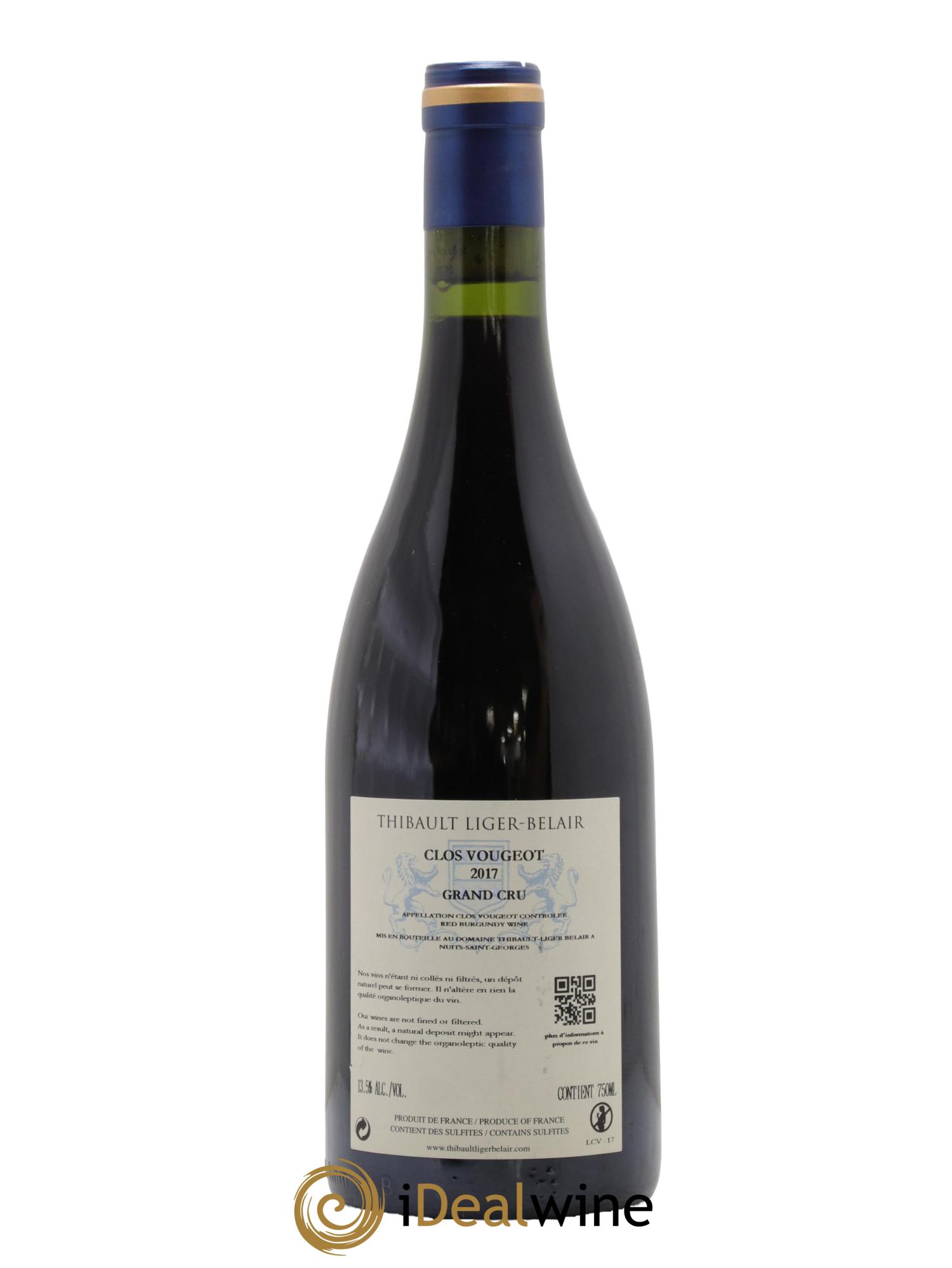 Clos de Vougeot Grand Cru Thibault Liger-Belair 2017 - Lot de 1 bouteille - 1