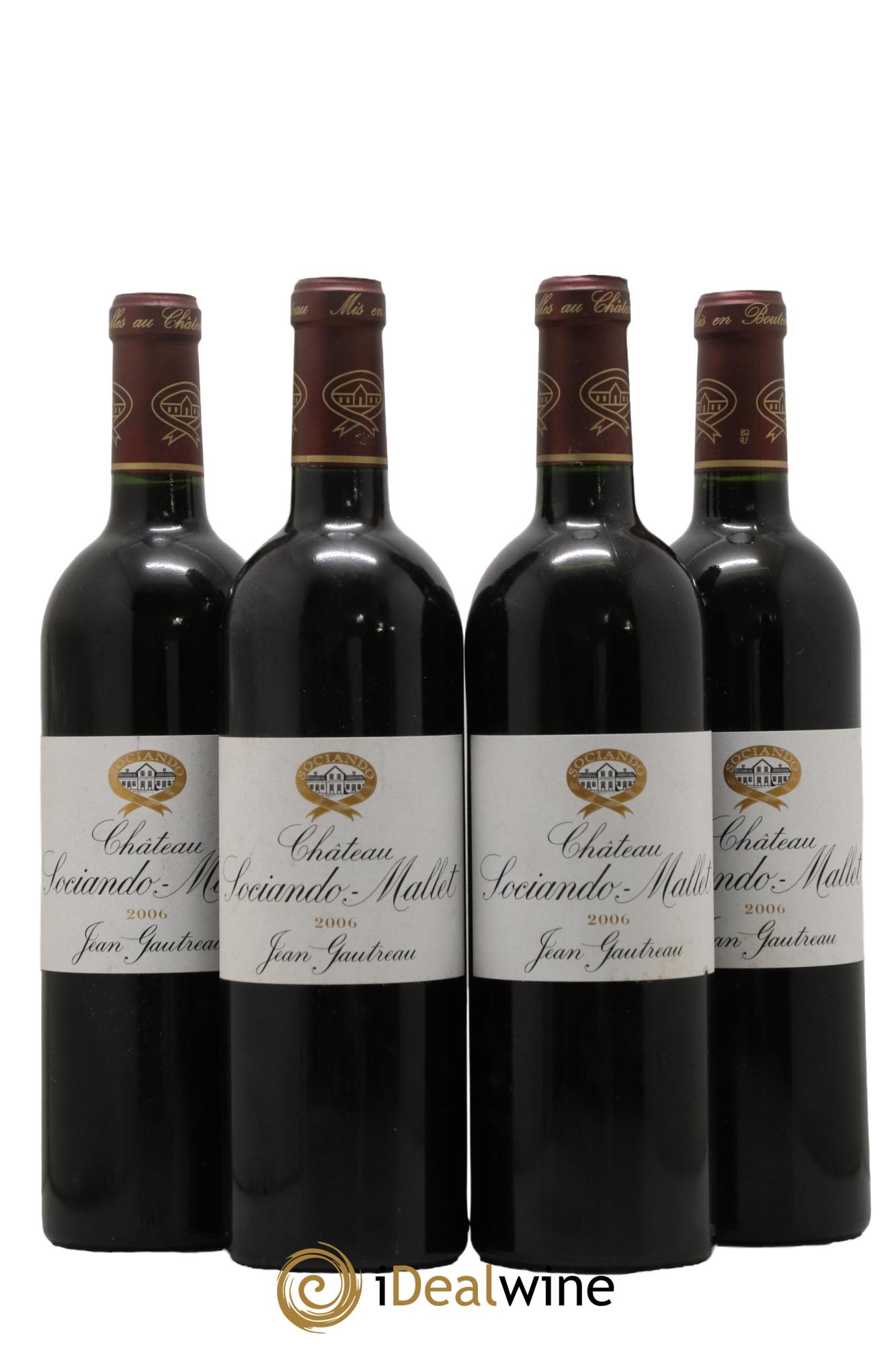 Château Sociando Mallet 2006 - Lot de 4 bouteilles - 0