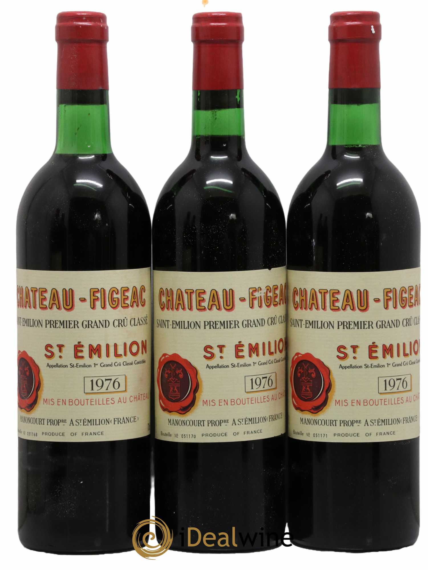 Château Figeac 1er Grand Cru Classé A 1976 - Lot de 3 bouteilles - 0