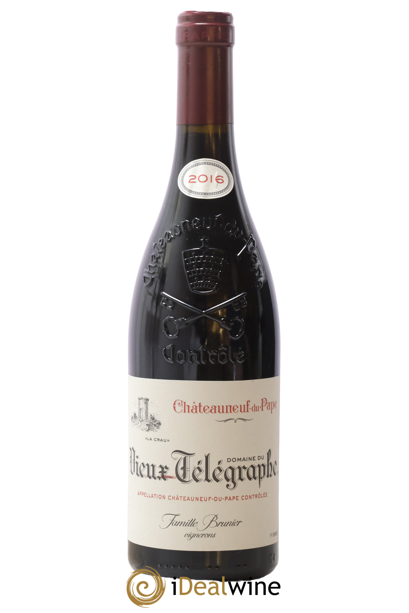Châteauneuf-du-Pape Vieux Télégraphe (Domaine du) Vignobles Brunier 2016 - Lot de 1 bouteille - 0
