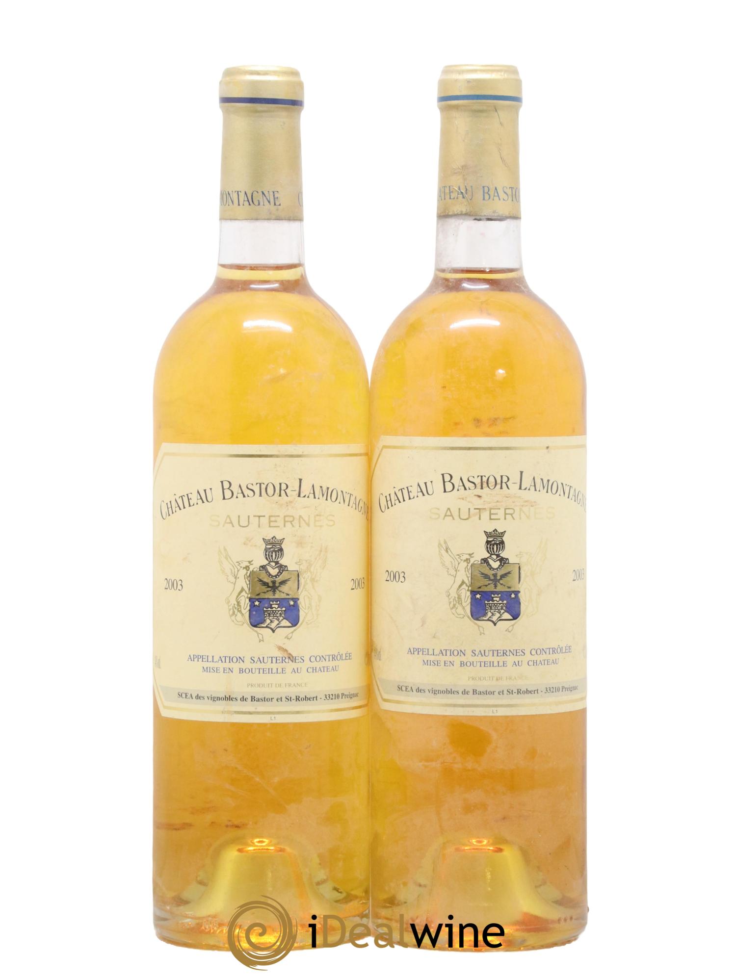 Château Bastor Lamontagne 2003 - Lotto di 2 bottiglie - 0