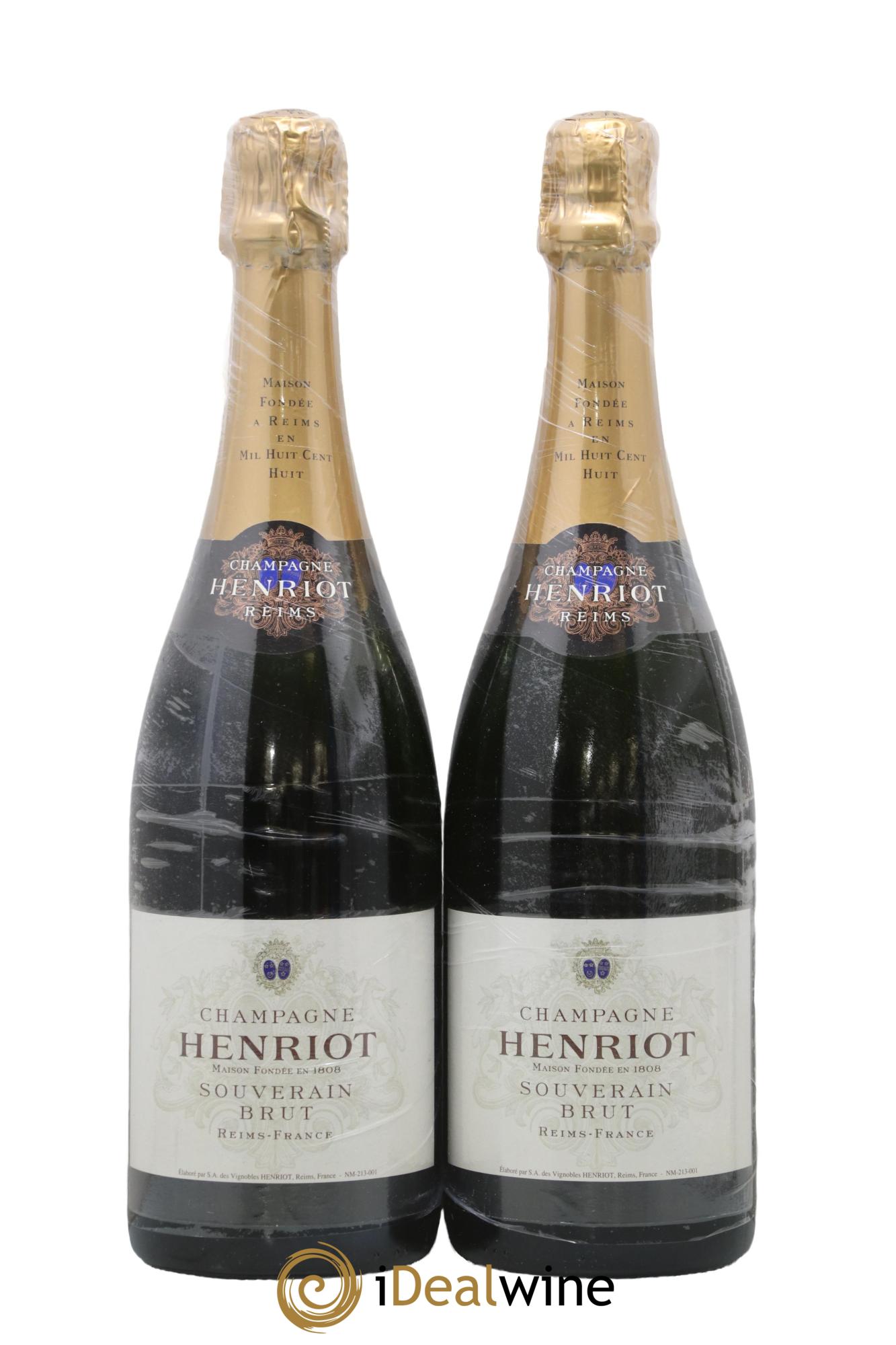 Champagne Souverain Brut Henriot - Lot de 2 bouteilles - 0
