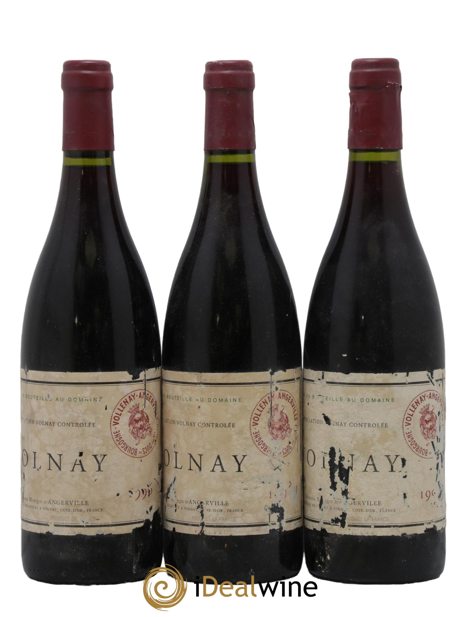 Volnay Marquis d'Angerville (Domaine) 1996 - Lot de 3 bouteilles - 0