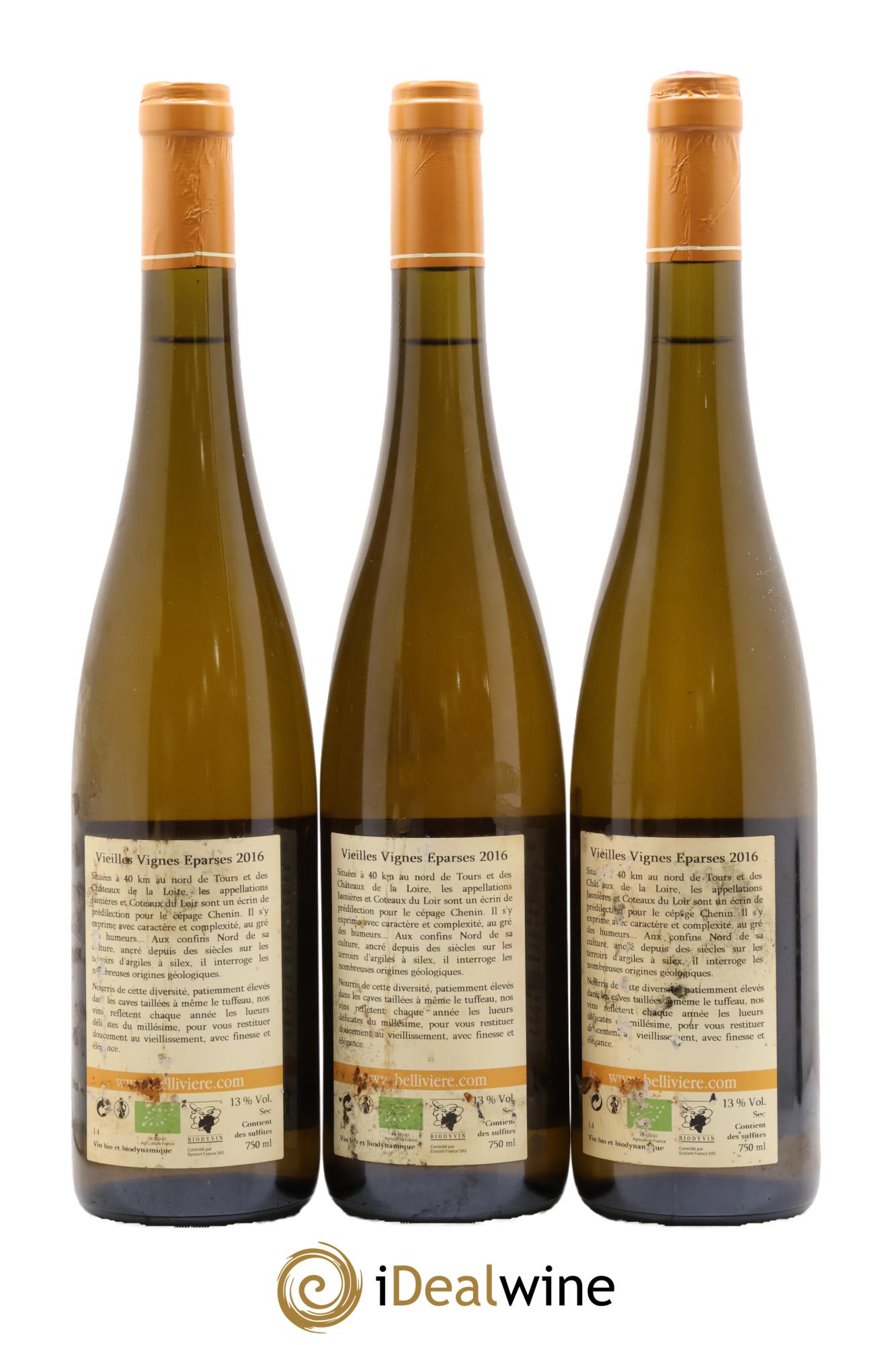 Coteaux du Loir Vieilles Vignes Eparses Domaine de Bellivière 2016 - Lot de 3 bouteilles - 1