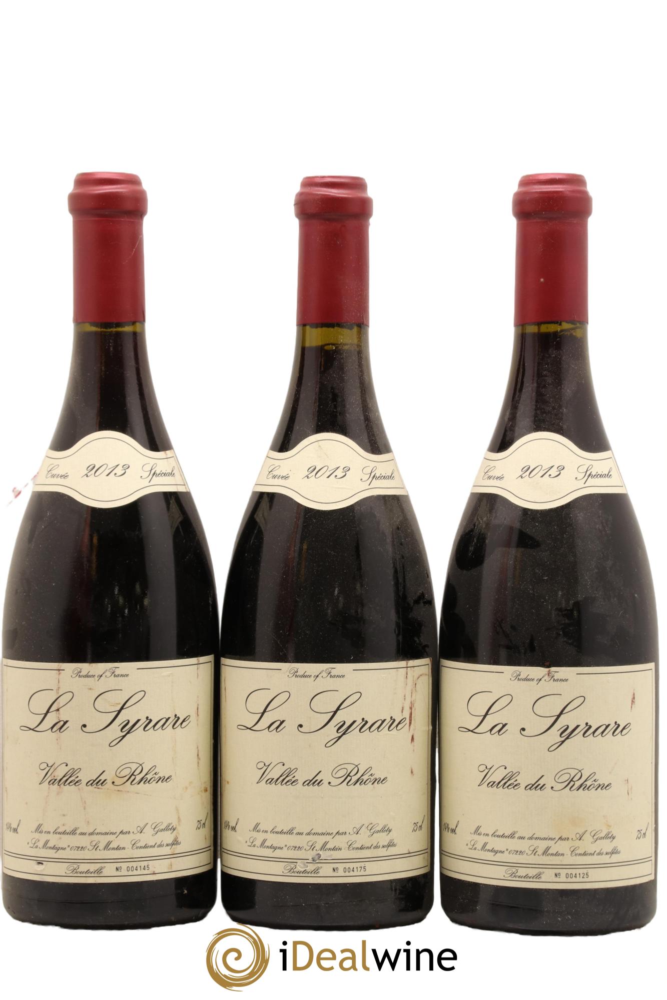 Côtes du Vivarais La Syrare Gallety (Domaine) 2013 - Lot de 3 bouteilles - 0