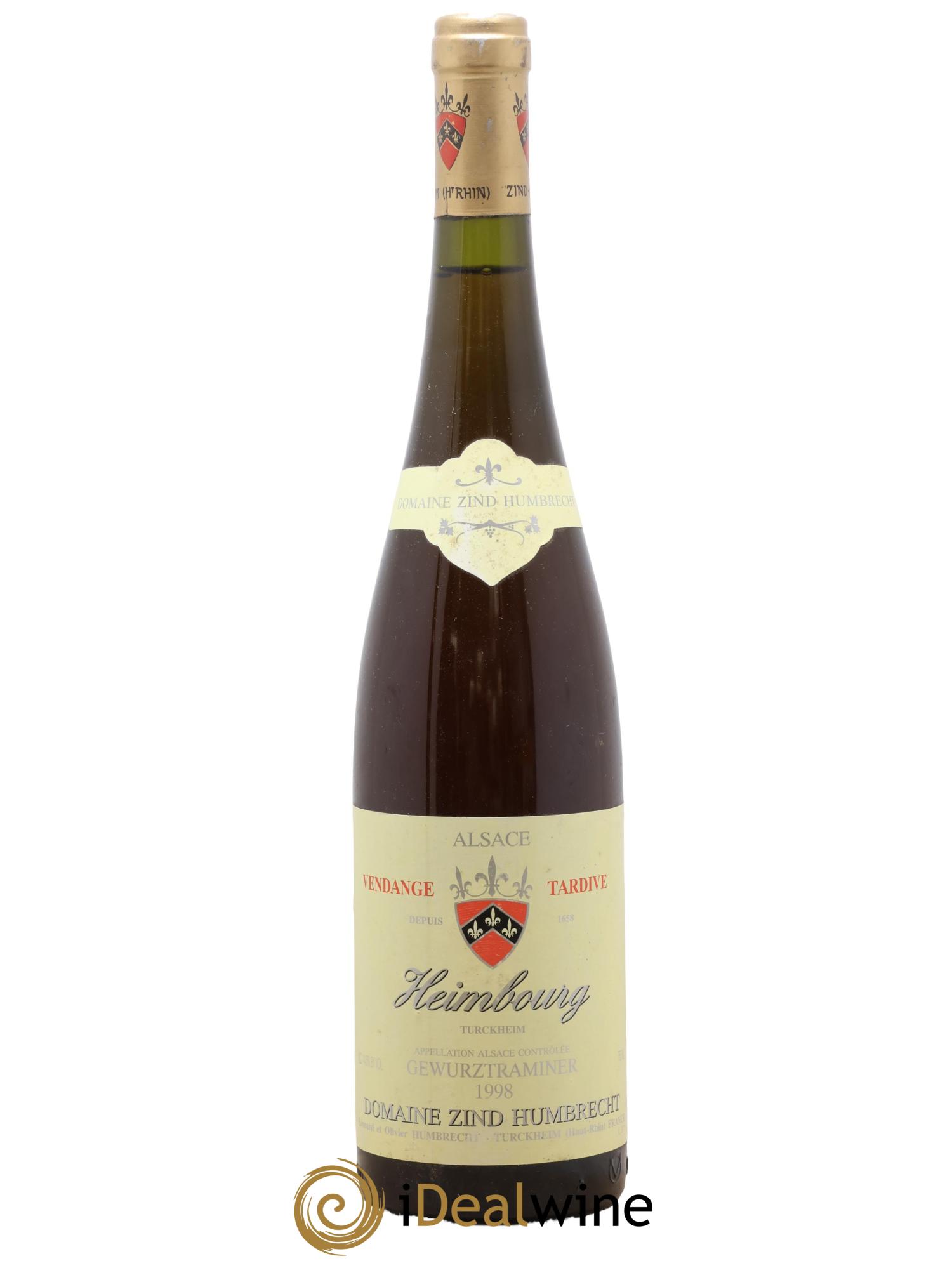 Alsace Gewurztraminer Heimbourg Vendanges Tardives Zind Humbrecht 1998 - Posten von 1 Flasche - 0