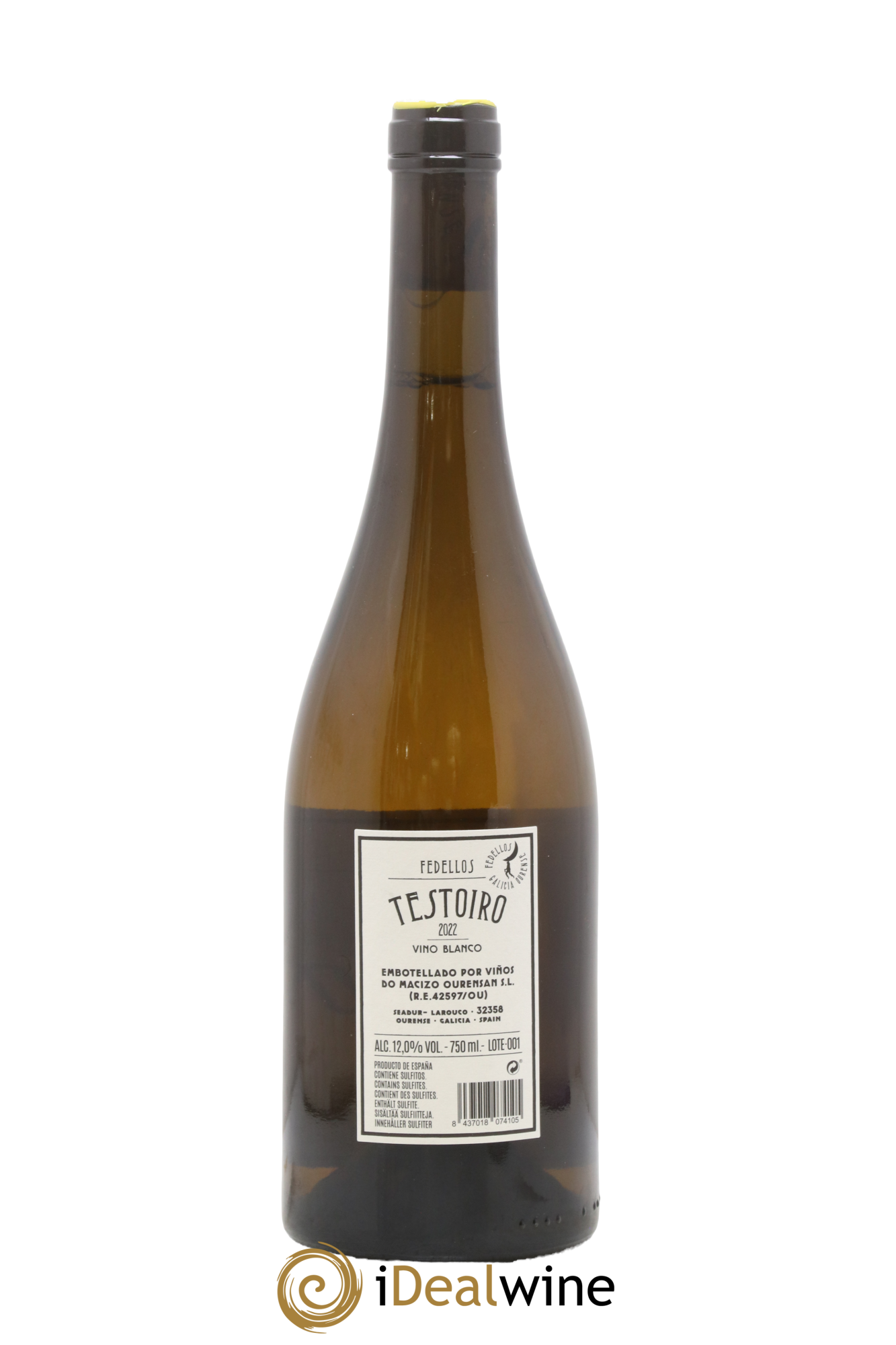 Espagne Testoiro Fedellos 2022 - Lot de 1 bouteille - 1