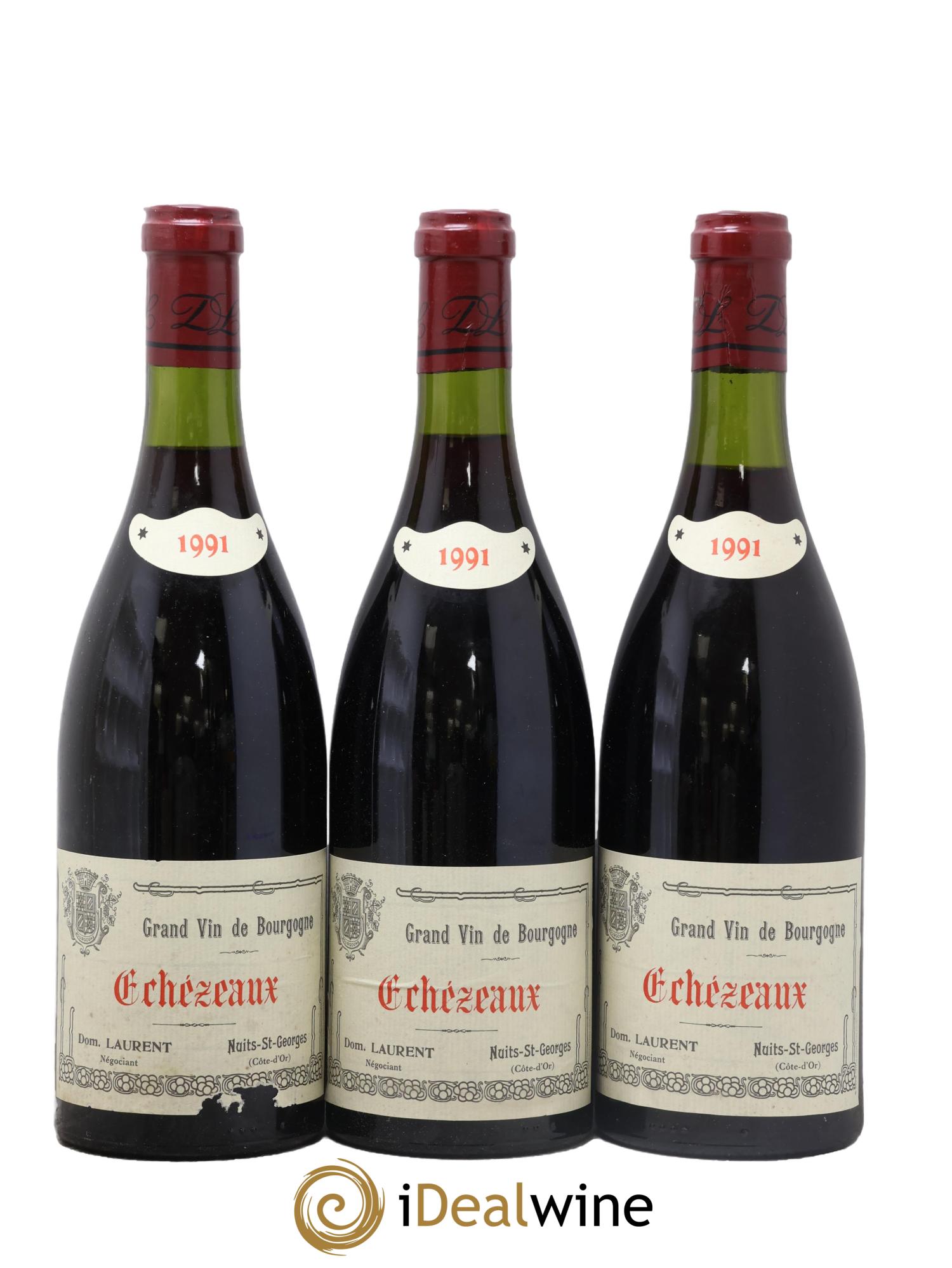 Echezeaux Grand Cru Dominique Laurent 1991 - Lot de 3 bouteilles - 0