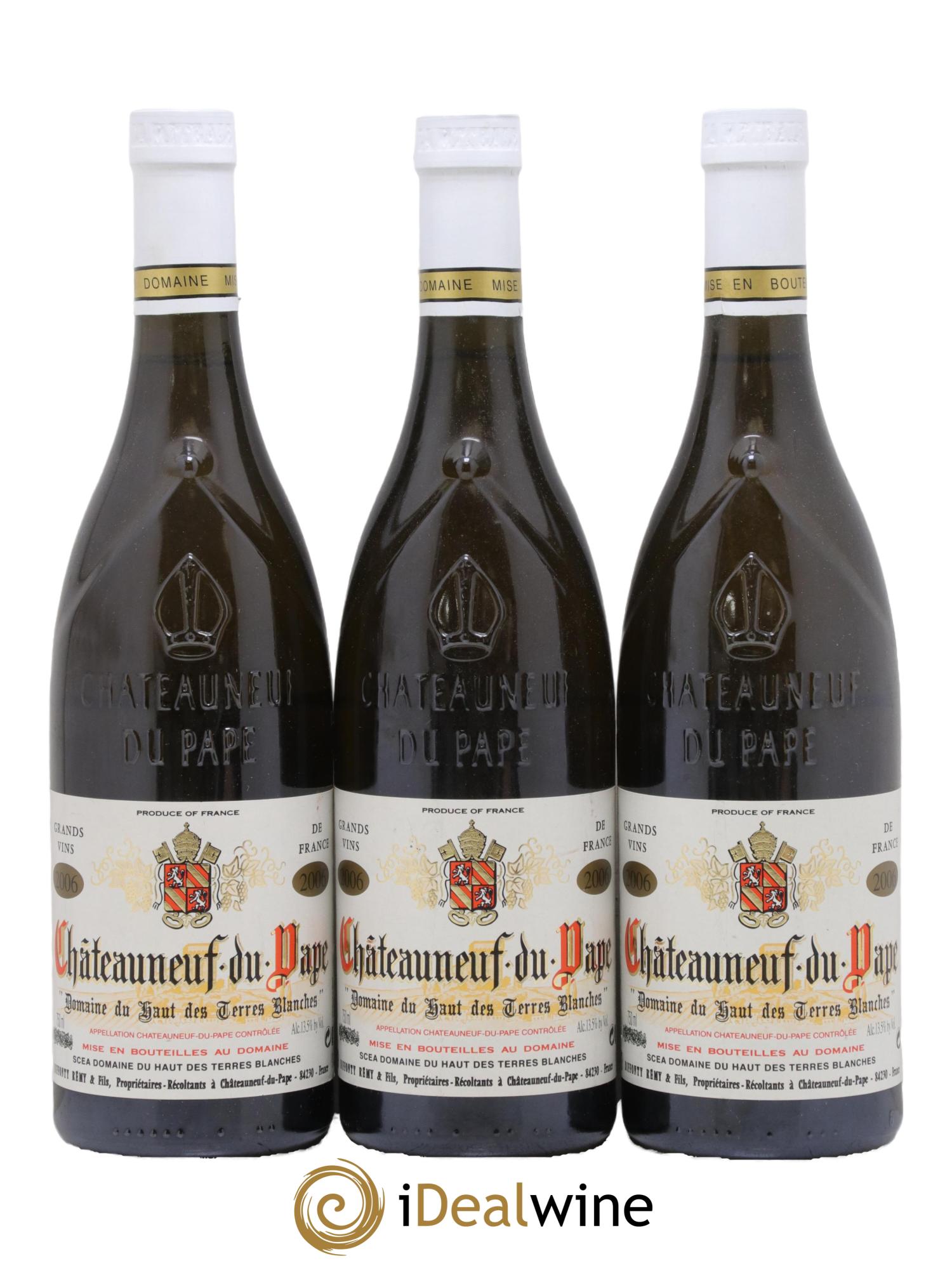 Châteauneuf-du-Pape Haut Des Terres Blanches 2006 - Lotto di 3 bottiglie - 0