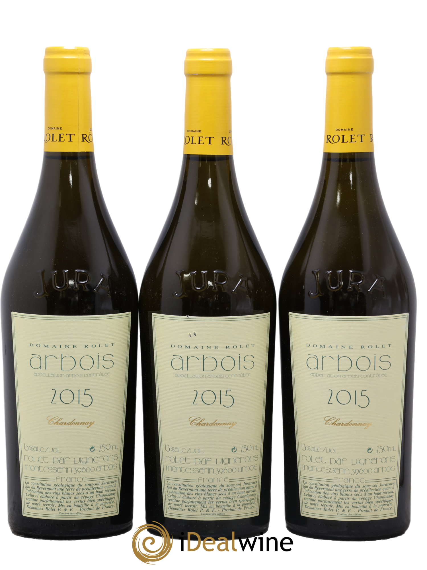 Arbois Chardonnay Domaine Rolet 2015 - Lotto di 3 bottiglie - 0
