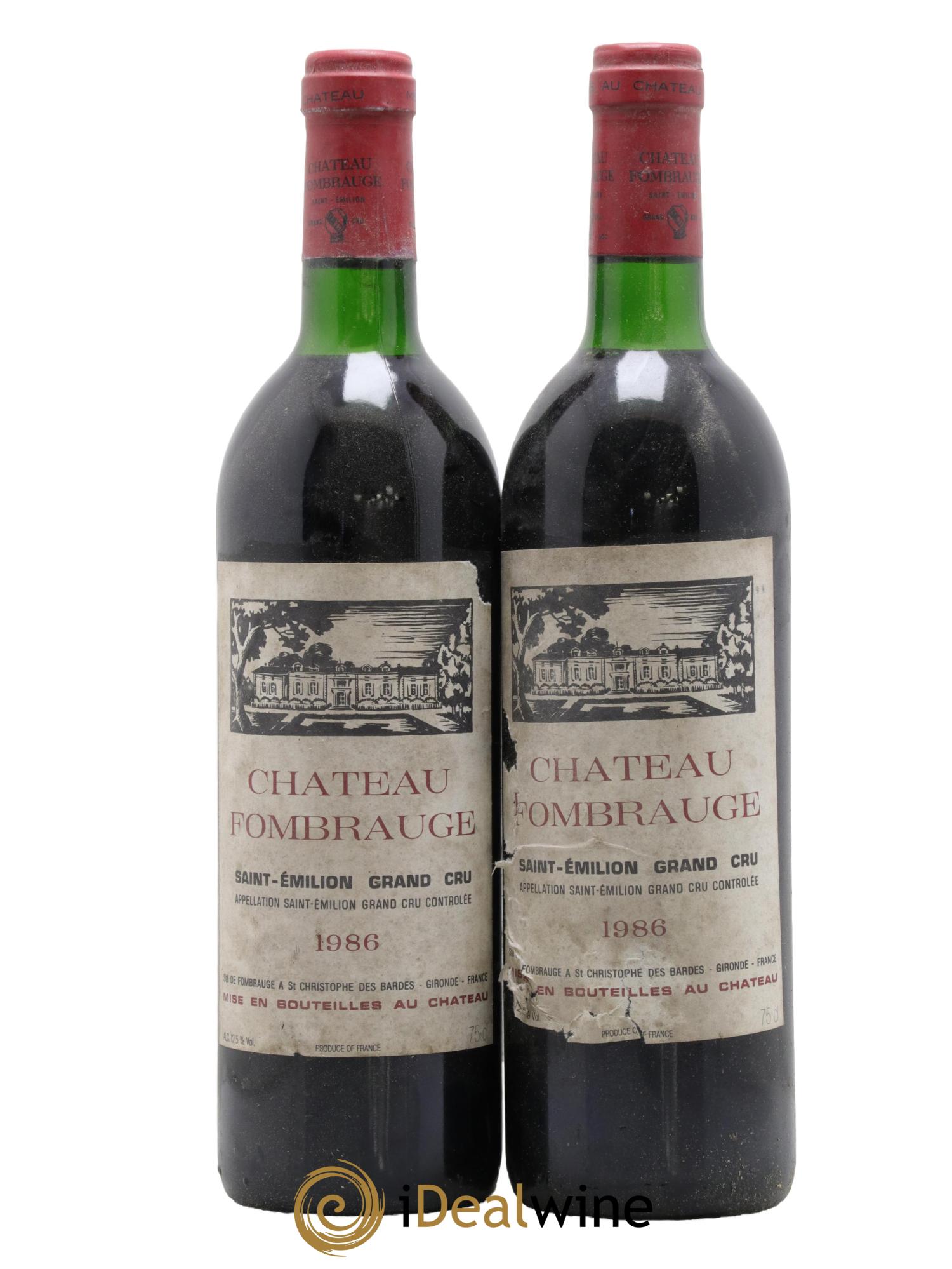Château Fombrauge Grand Cru Classé 1986 - Lotto di 2 bottiglie - 0