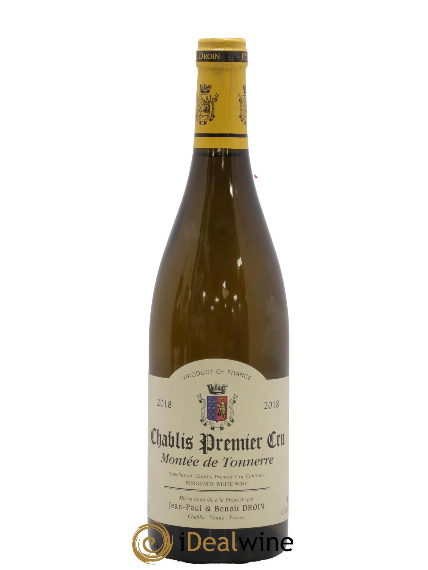 Chablis 1er Cru Montée de Tonnerre Jean-Paul & Benoît Droin (Domaine) 2018 - Lotto di 1 bottiglia - 0