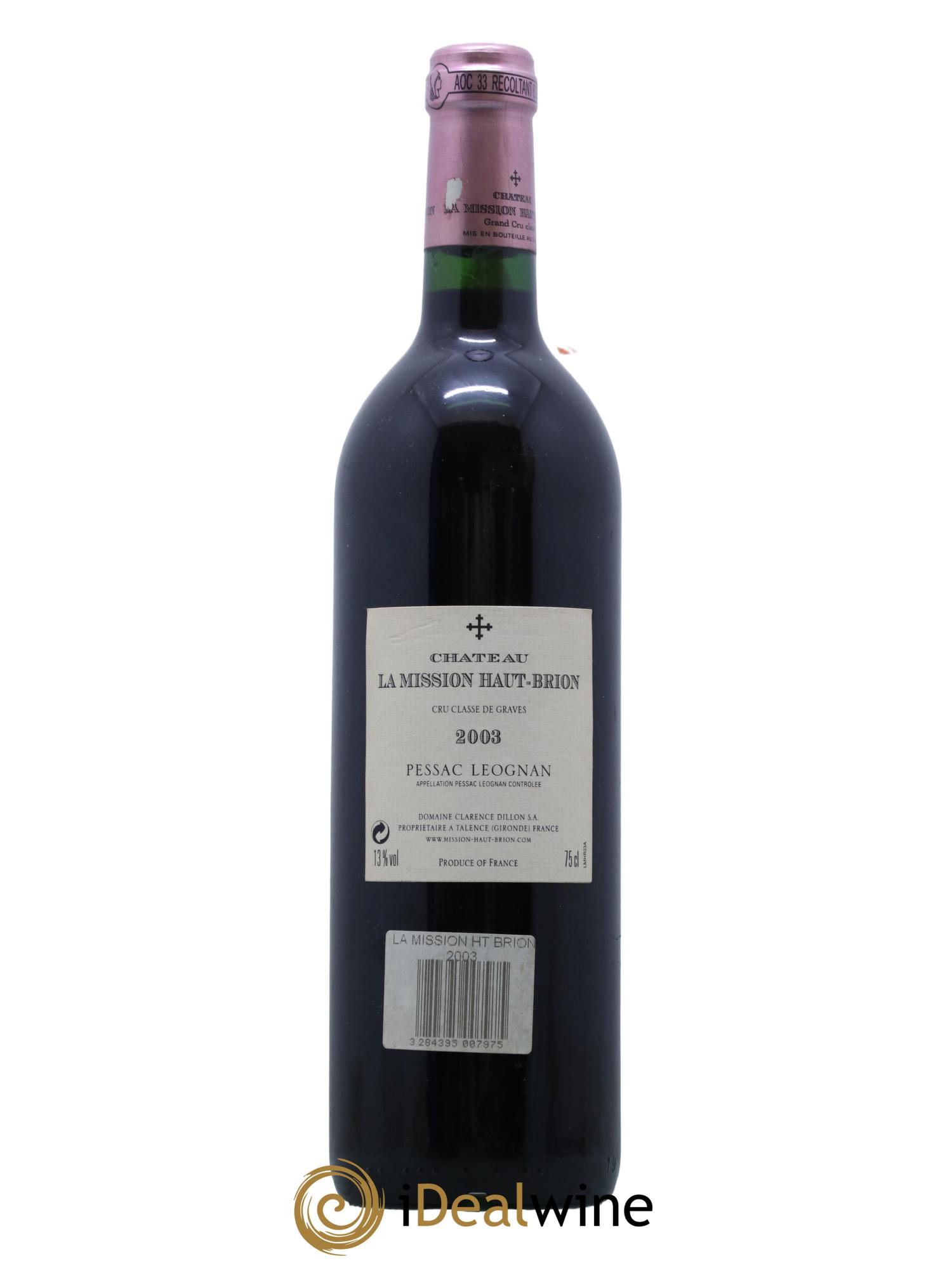 Château la Mission Haut-Brion Cru Classé de Graves  2003 - Lot of 1 bottle - 1