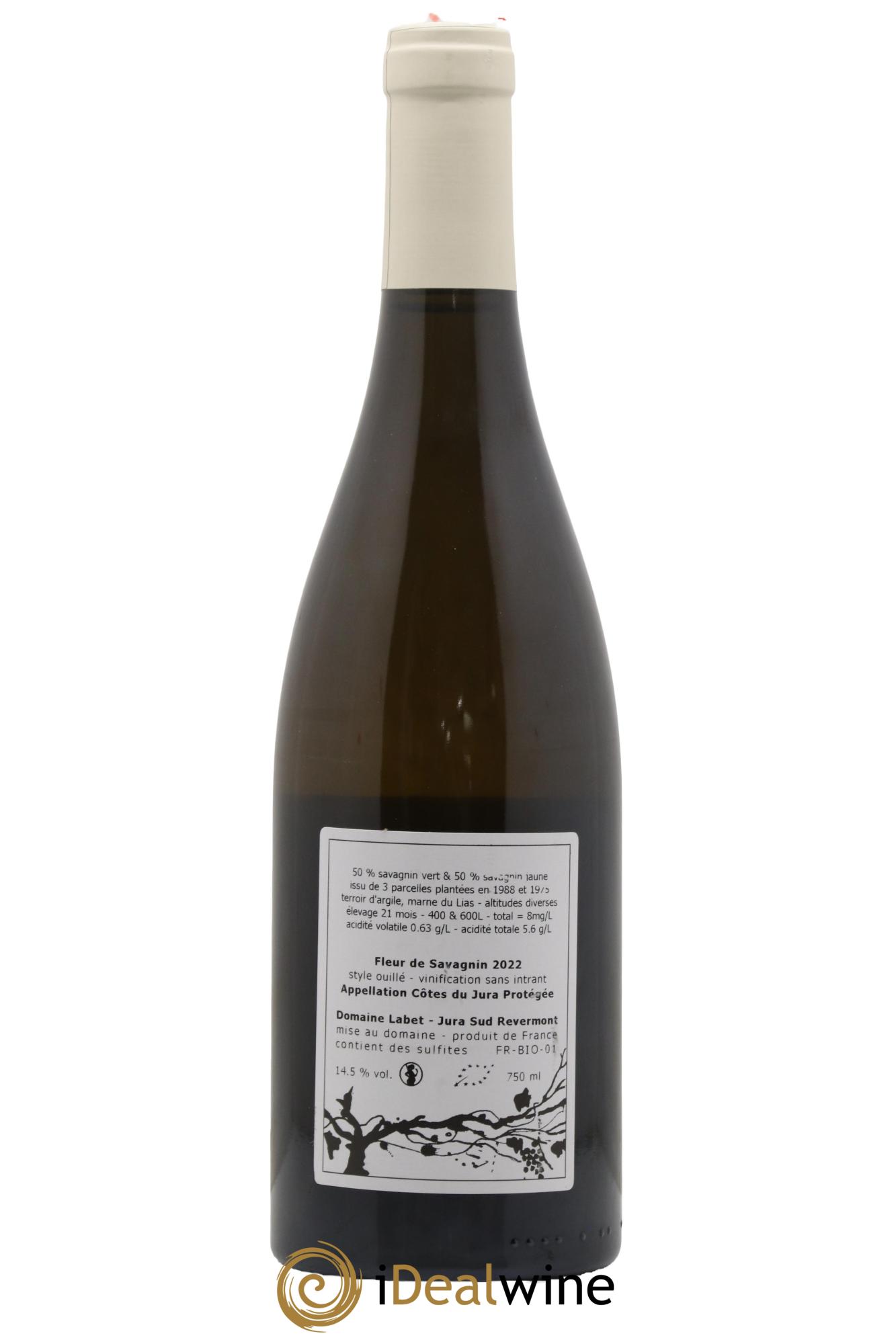 Côtes du Jura Fleur de Savagnin Romain - Julien - Charline Labet 2022 - Lot de 1 bouteille - 1