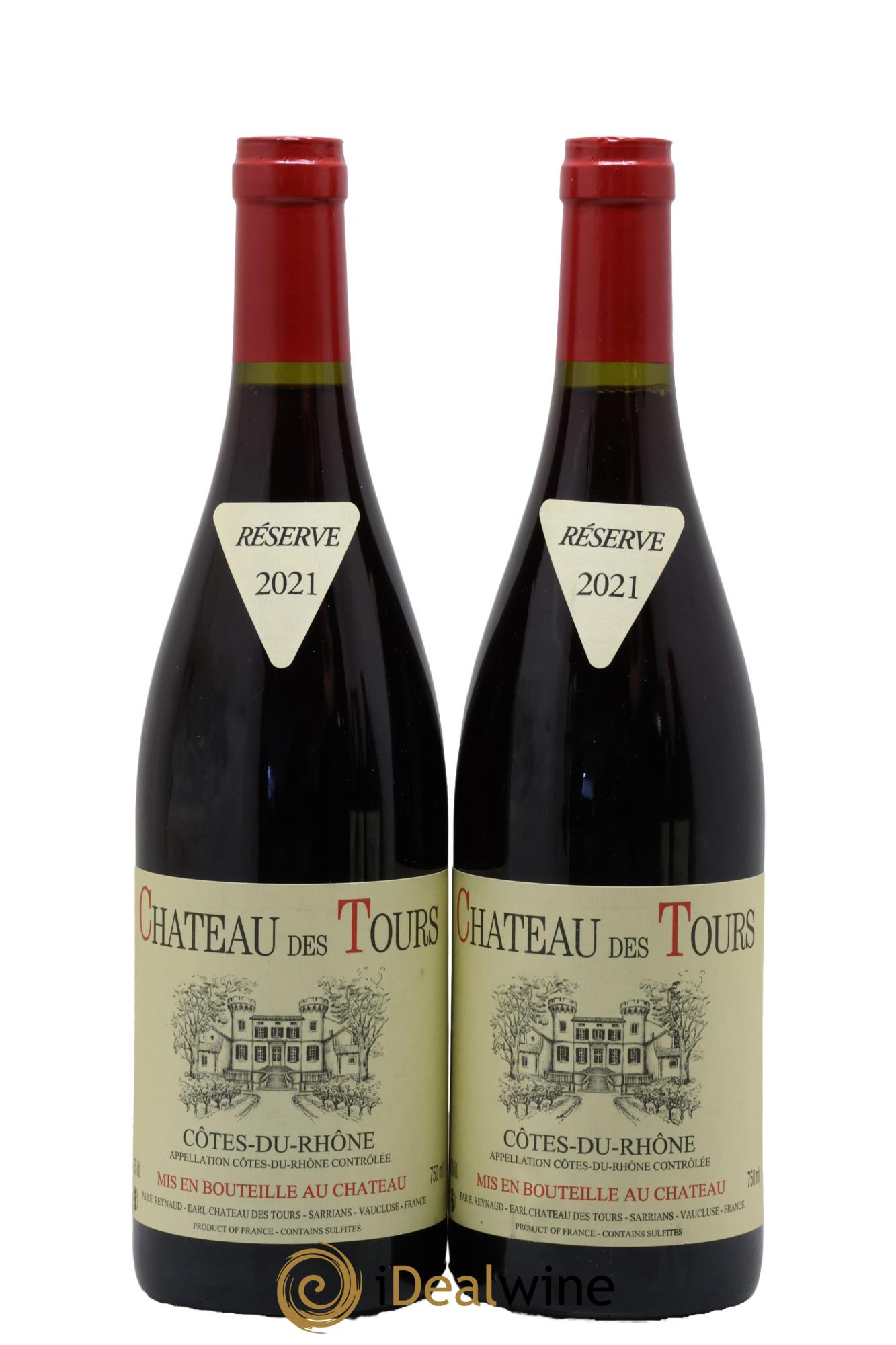 Côtes-du-Rhône Château des Tours Emmanuel Reynaud 2021 - Lot de 2 bouteilles - 0