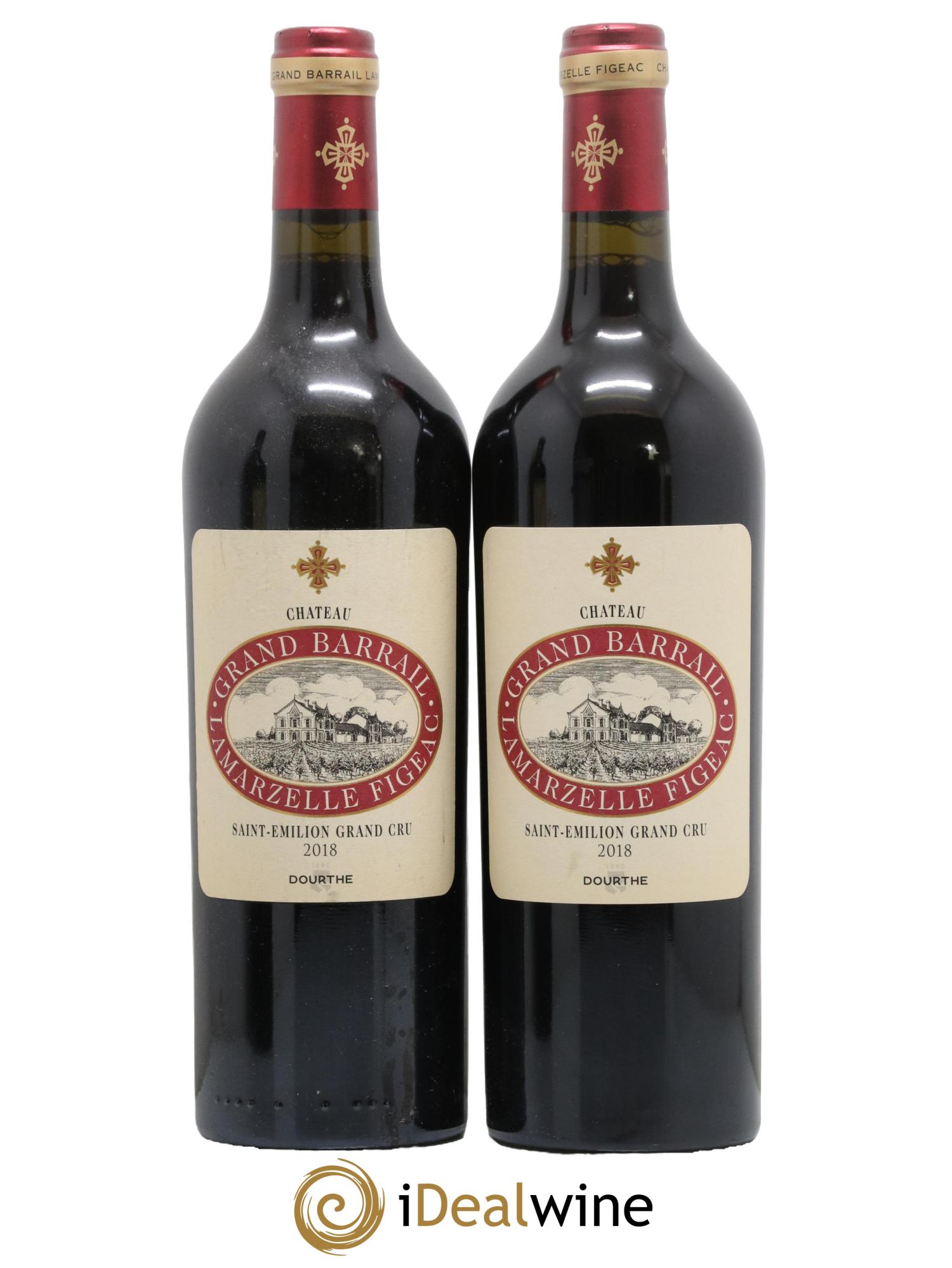 Château Grand Barrail Lamarzelle Figeac Grand Cru Classé 2018 - Lot de 2 bouteilles - 0