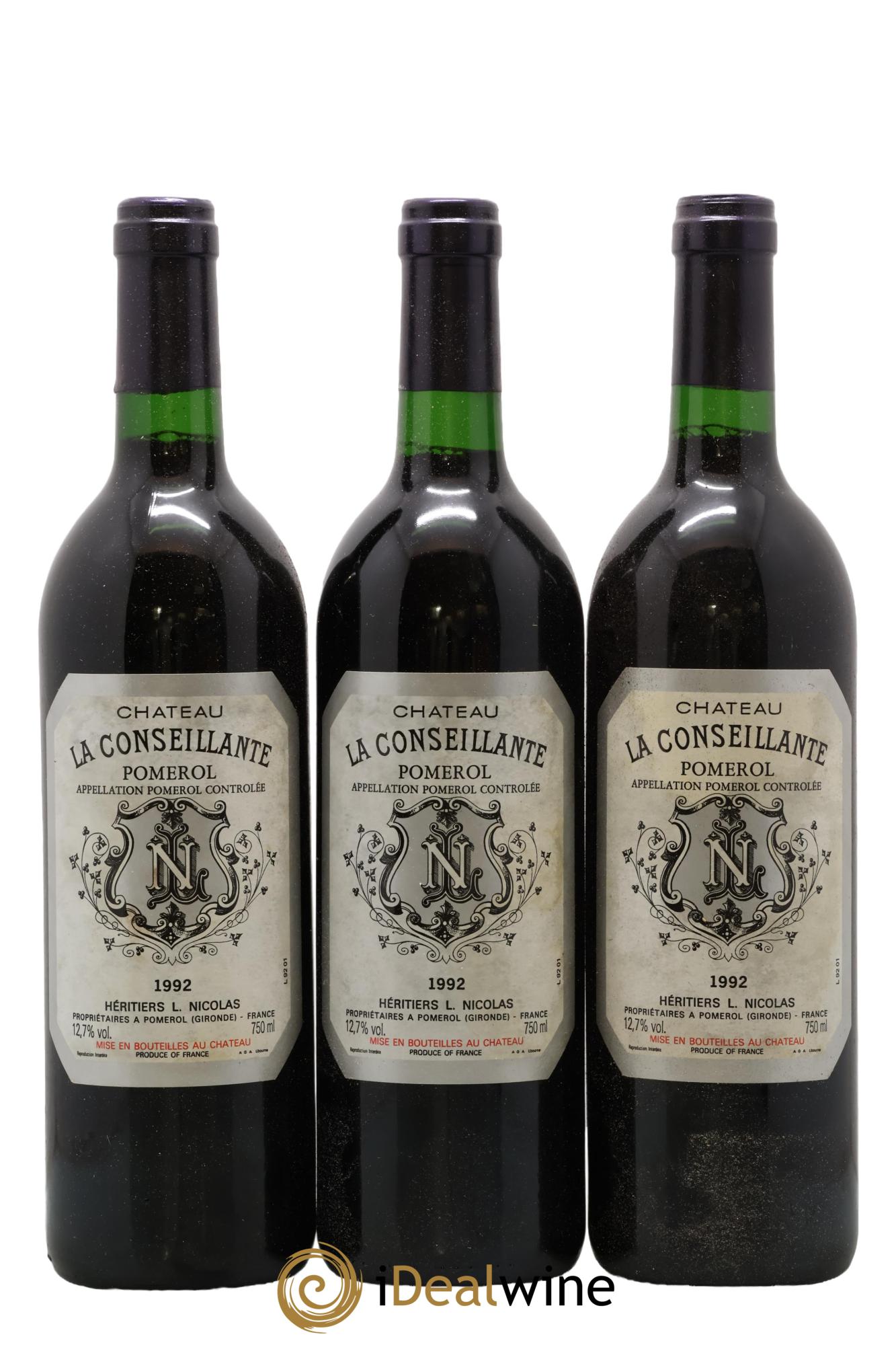 Château la Conseillante 1992 - Lot de 3 bouteilles - 0