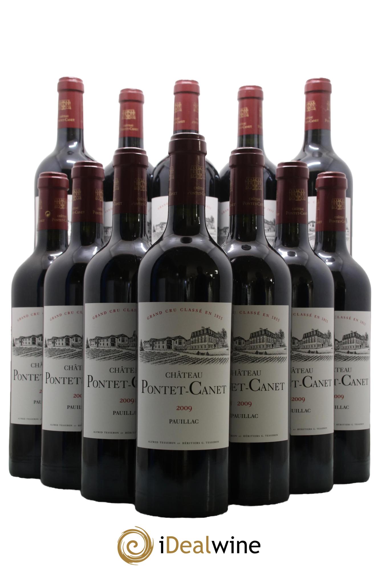 Château Pontet Canet 5ème Grand Cru Classé 2009 - Lot de 12 bouteilles - 0