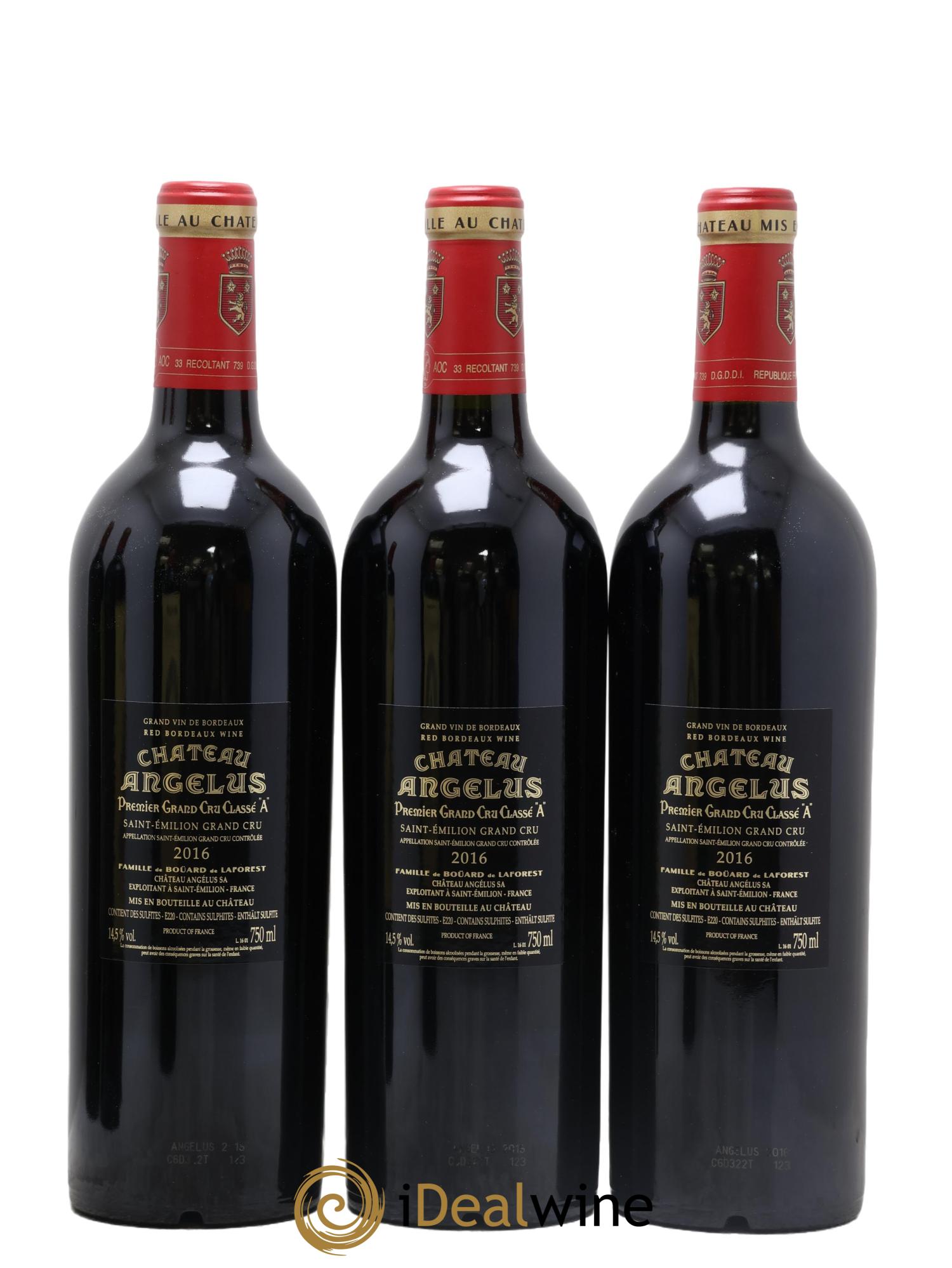Château Angélus 1er Grand Cru Classé A 2016 - Lotto di 6 bottiglie - 2