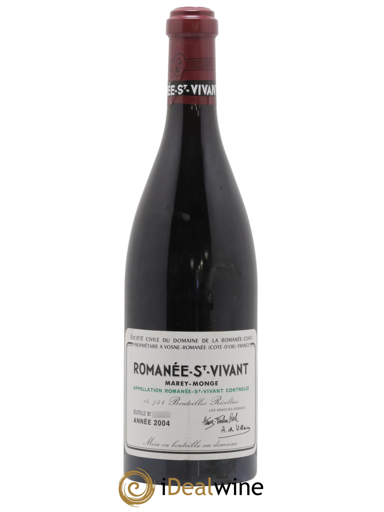 Romanée-Saint-Vivant Grand Cru Domaine de la Romanée-Conti 2004 - Lot de 1 bouteille - 0