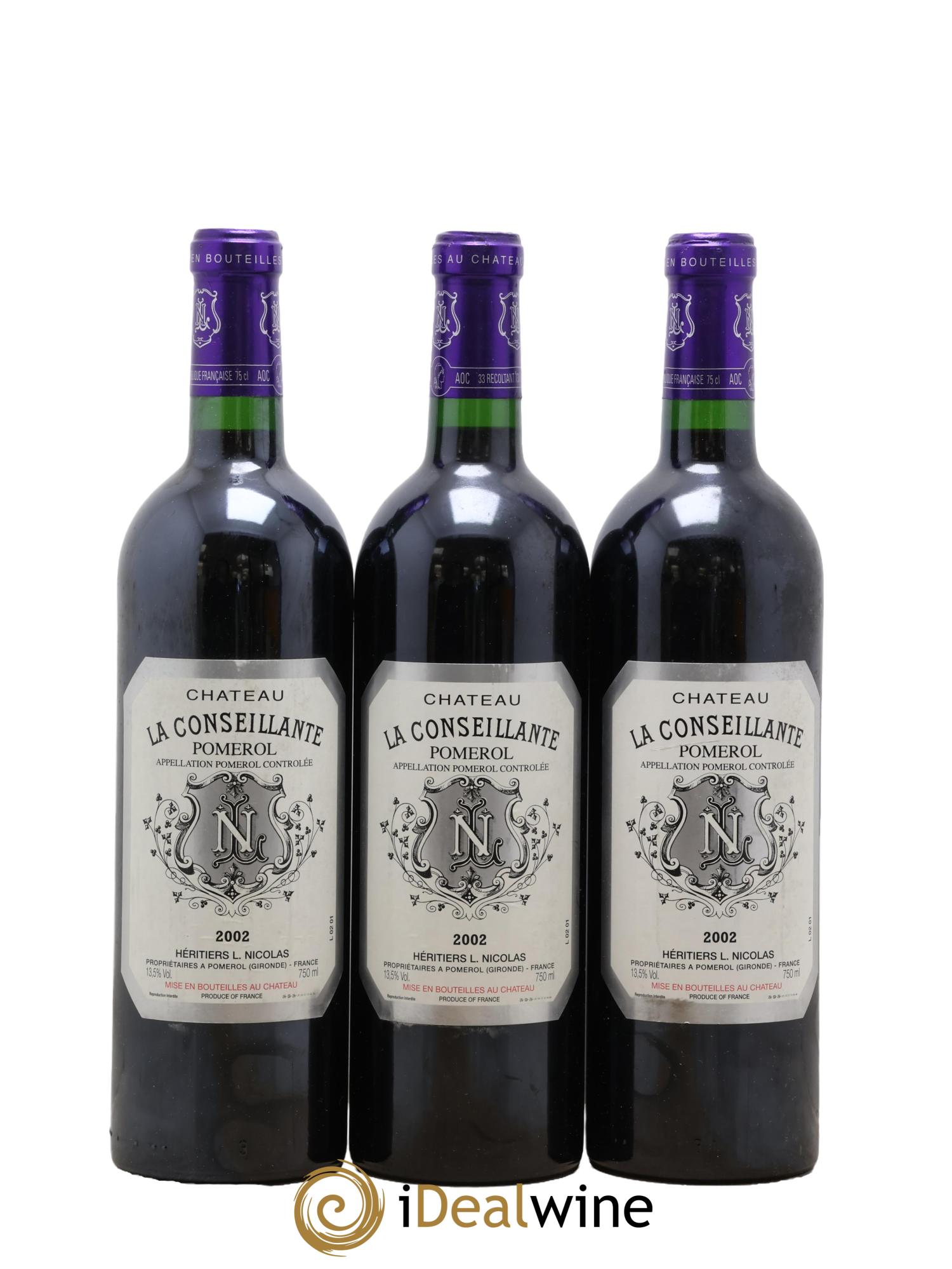 Château la Conseillante 2002 - Lot de 3 bouteilles - 0