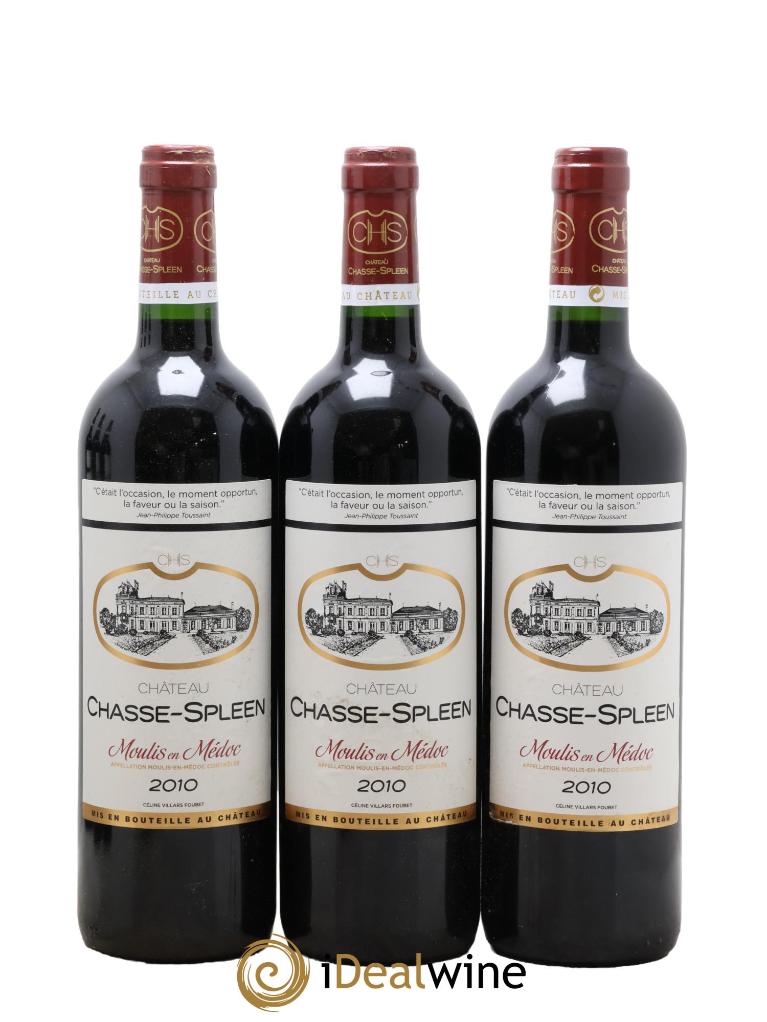 Château Chasse Spleen  2010 - Lot of 12 bottles - 3