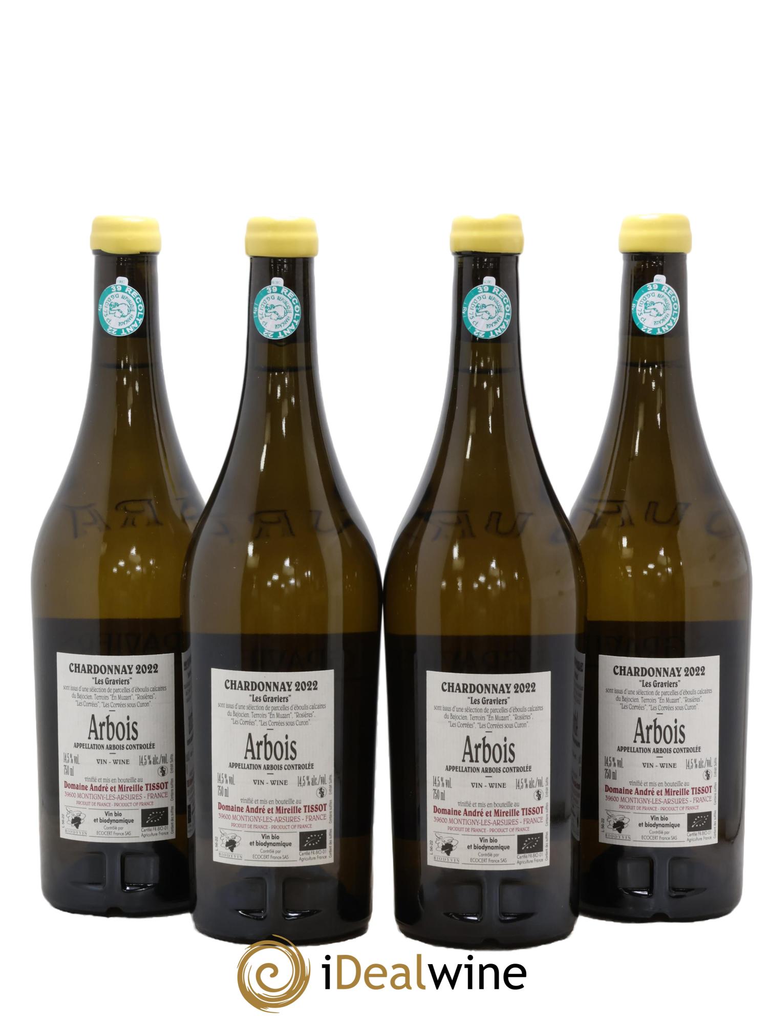 Arbois Chardonnay Les Graviers Bénédicte et Stéphane Tissot  2022 - Lot de 4 bouteilles - 1