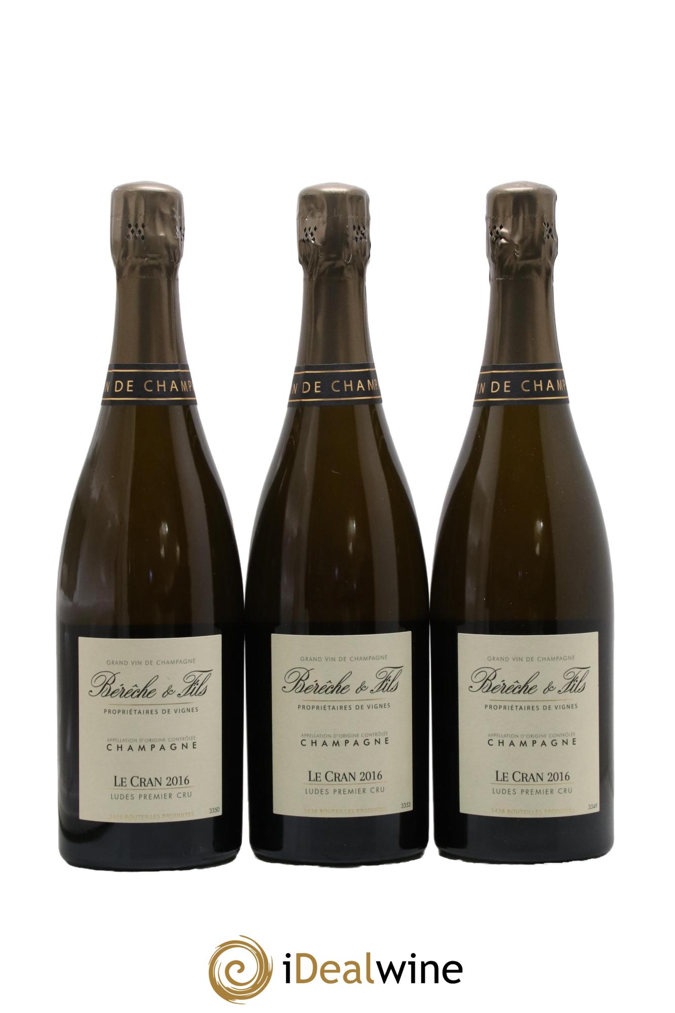 Ludes 1er Cru Le Cran Extra-Brut Bérêche et Fils 2016 - Lot de 3 bouteilles - 0