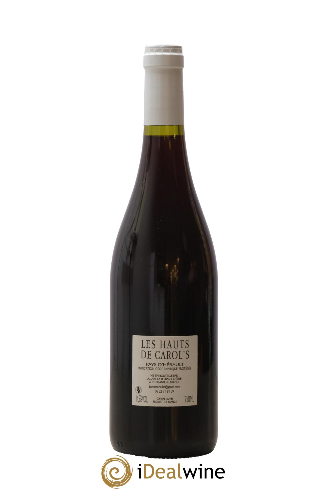 IGP Pays d'Hérault Les Hauts de Carol's Terrasse d'Elise (Domaine de la) 2021 - Lot de 1 bouteille - 1