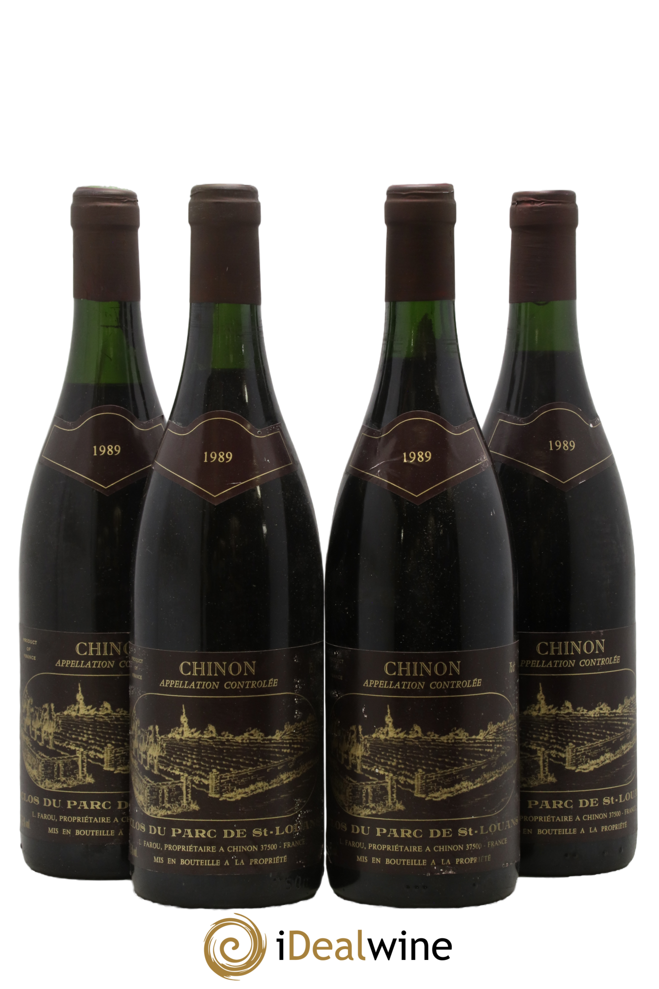 Chinon Clos Du Parc Saint-Louans 1989 - Lot of 4 bottles - 0