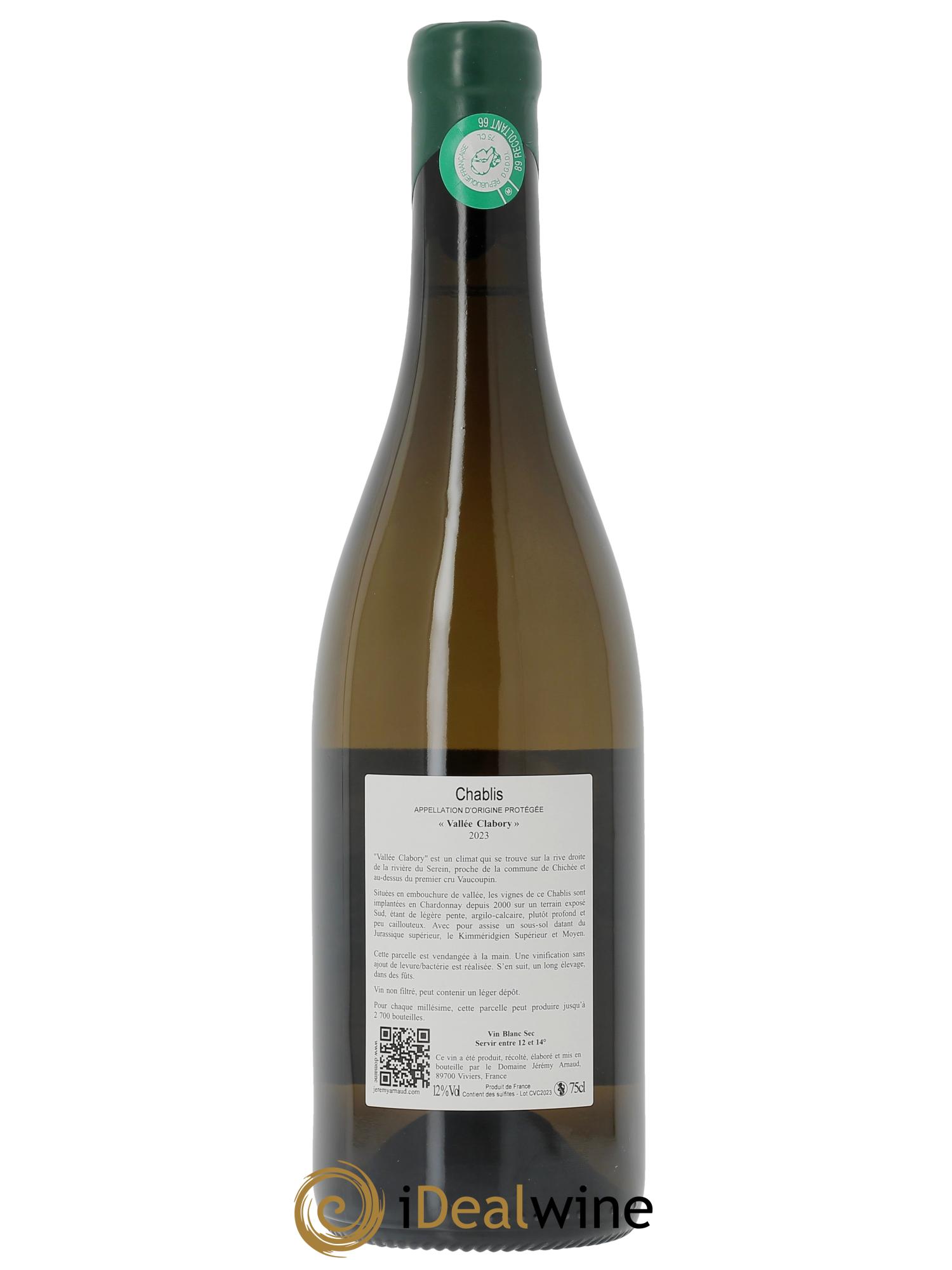 Chablis Vallée Clabory Jérémy Arnaud 2023 - Lotto di 1 bottiglia - 1