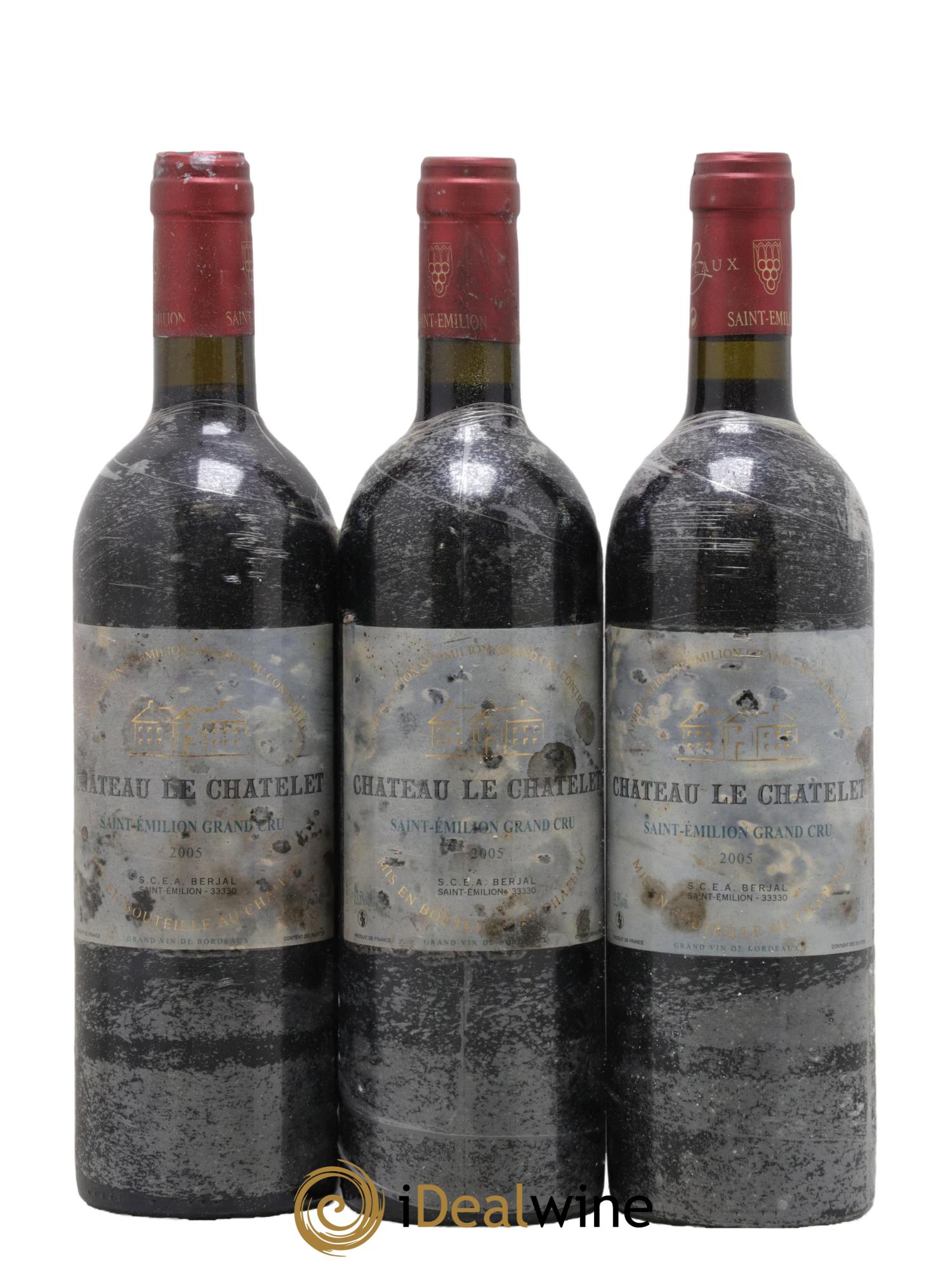 Saint-Émilion Grand Cru Château Le Chatelet 2005 - Posten von 3 Flaschen - 0