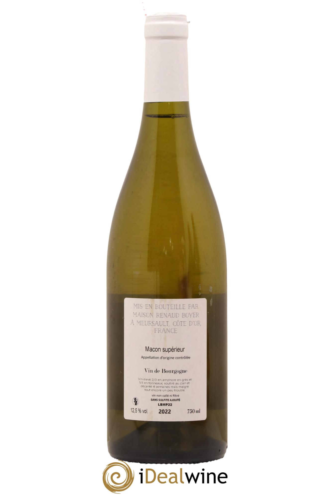 Mâcon Renaud Boyer Macon Prety Sur Un Nuage 2022 - Lot of 1 bottle - 1