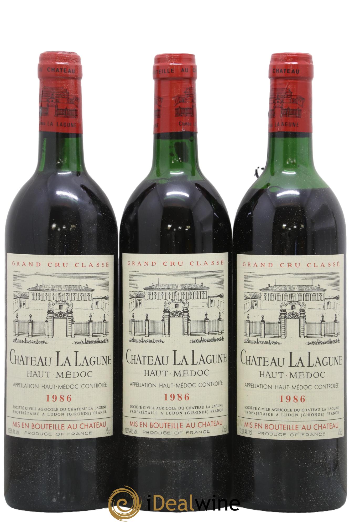 Château la Lagune 3ème Grand Cru Classé 1986 - Lotto di 3 bottiglie - 0