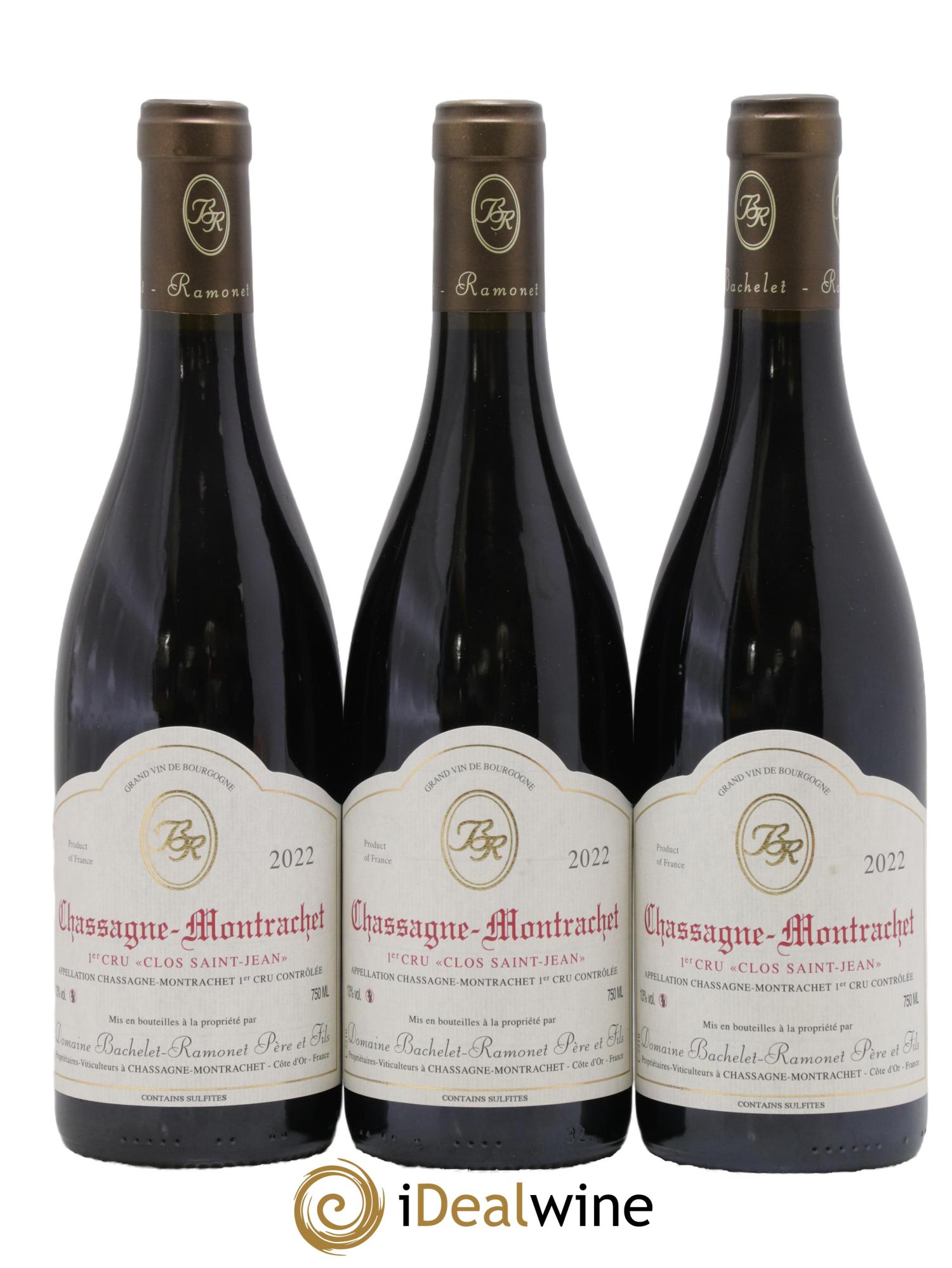 Chassagne-Montrachet 1er Cru Clos Saint-Jean Bachelet-Ramonet (Domaine) 2022 - Lot de 3 bouteilles - 0