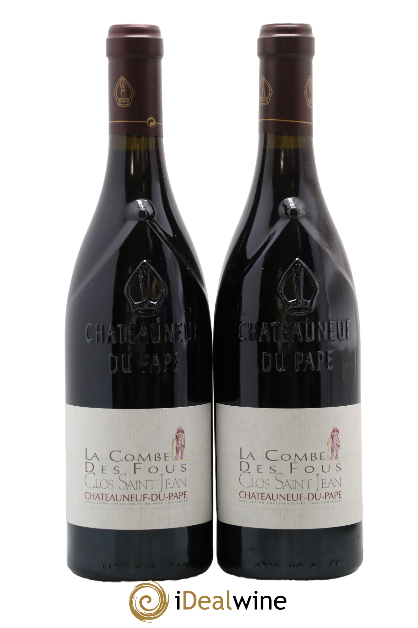 Châteauneuf-du-Pape Clos Saint-Jean La Combe des Fous Pascal et Vincent Maurel 2003 - Lot de 2 bouteilles - 0