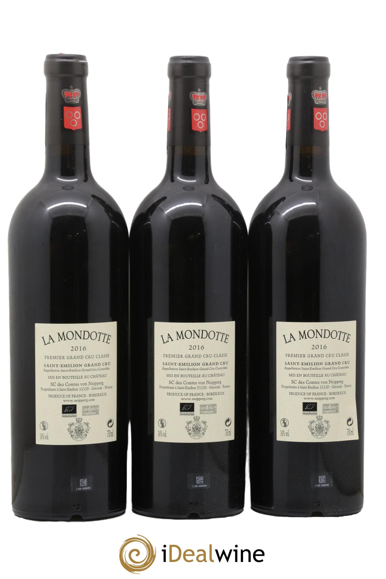 La Mondotte 1er Grand Cru Classé B depuis 2012 2016 - Lot de 6 bouteilles - 2