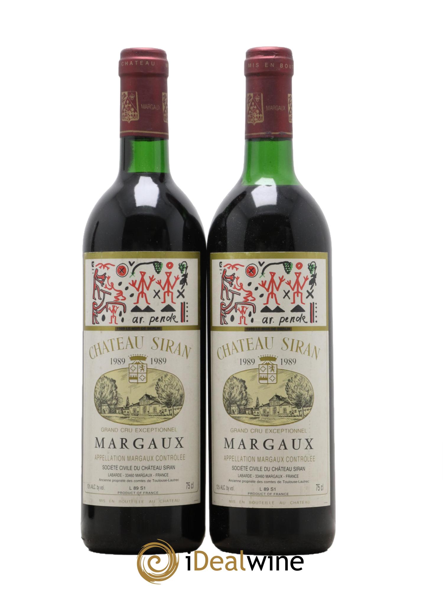 Château Siran 1989 - Lot de 2 bouteilles - 0