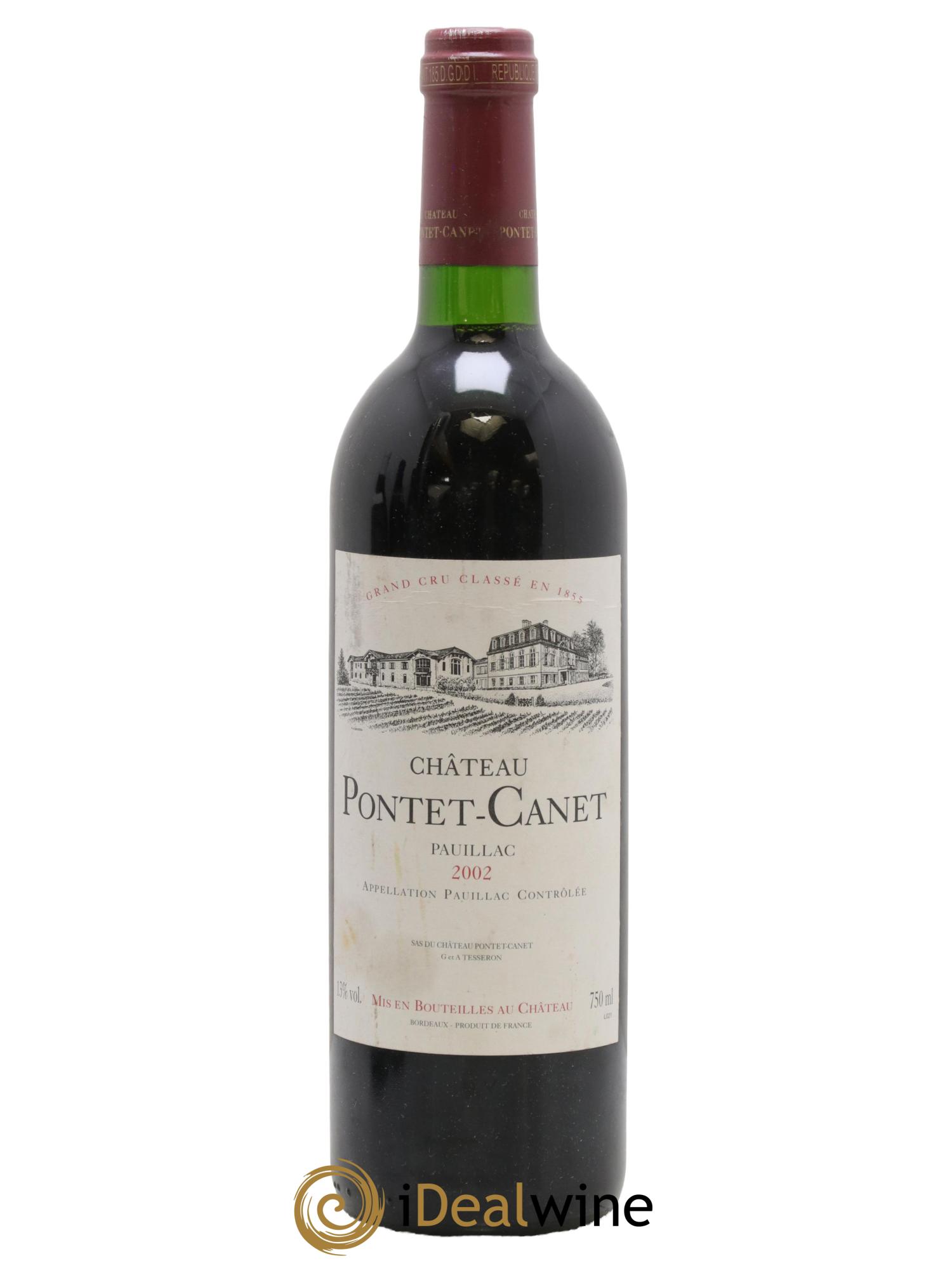 Château Pontet Canet 5ème Grand Cru Classé 2002 - Lot de 1 bouteille - 0