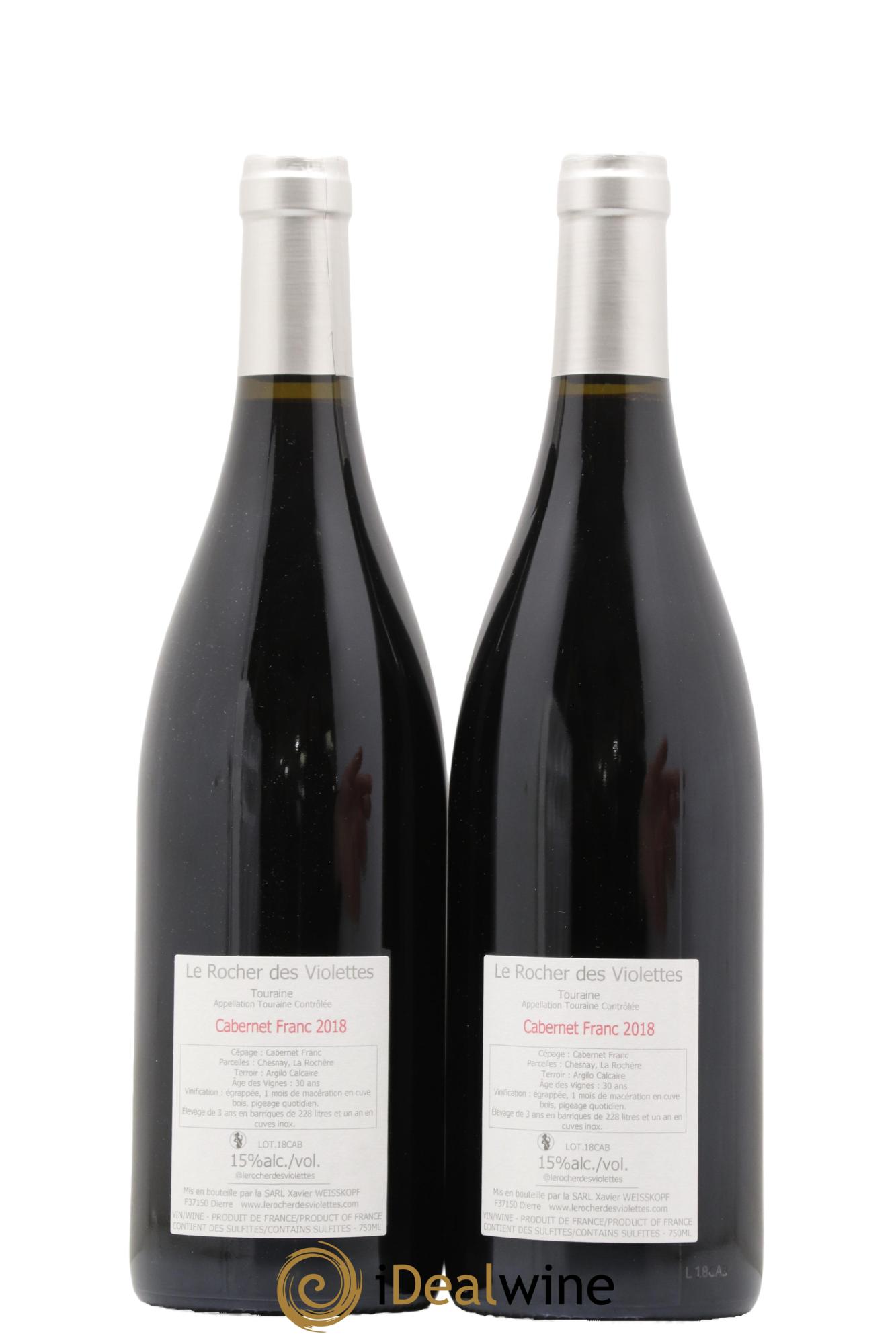 Touraine Cabernet Franc Le Rocher des Violettes 2018 - Lot de 2 bouteilles - 1