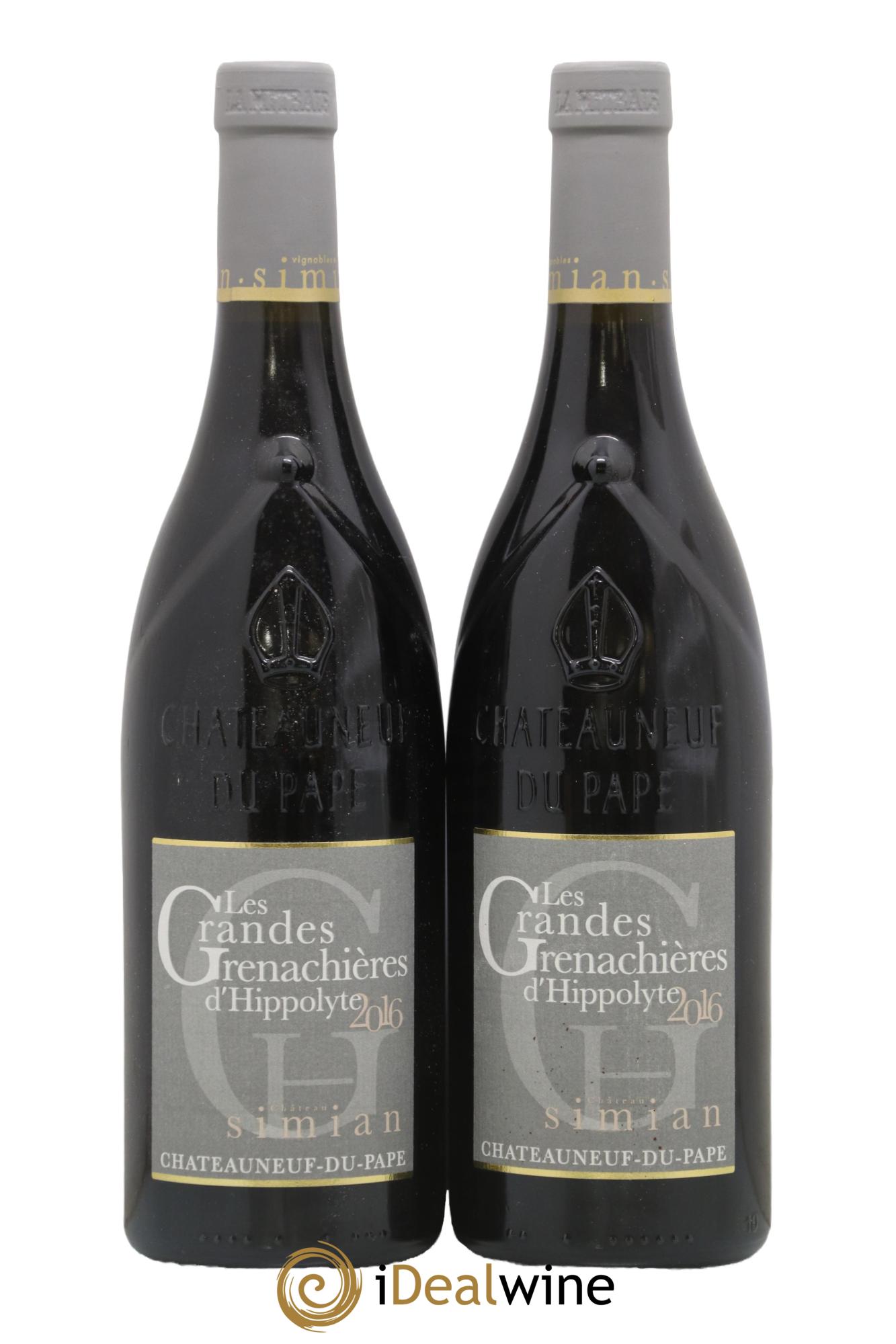 Châteauneuf-du-Pape Les Grandes Grenachières d'Hippolyte Domaine Simian 2016 - Lot de 2 bouteilles - 0