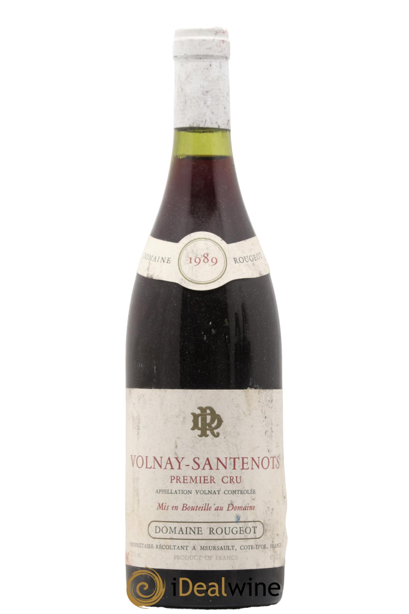 Volnay 1er Cru Santenots Rougeot Père et Fils Santenots Domaine Rougeot 1989 - Lot de 1 bouteille - 0