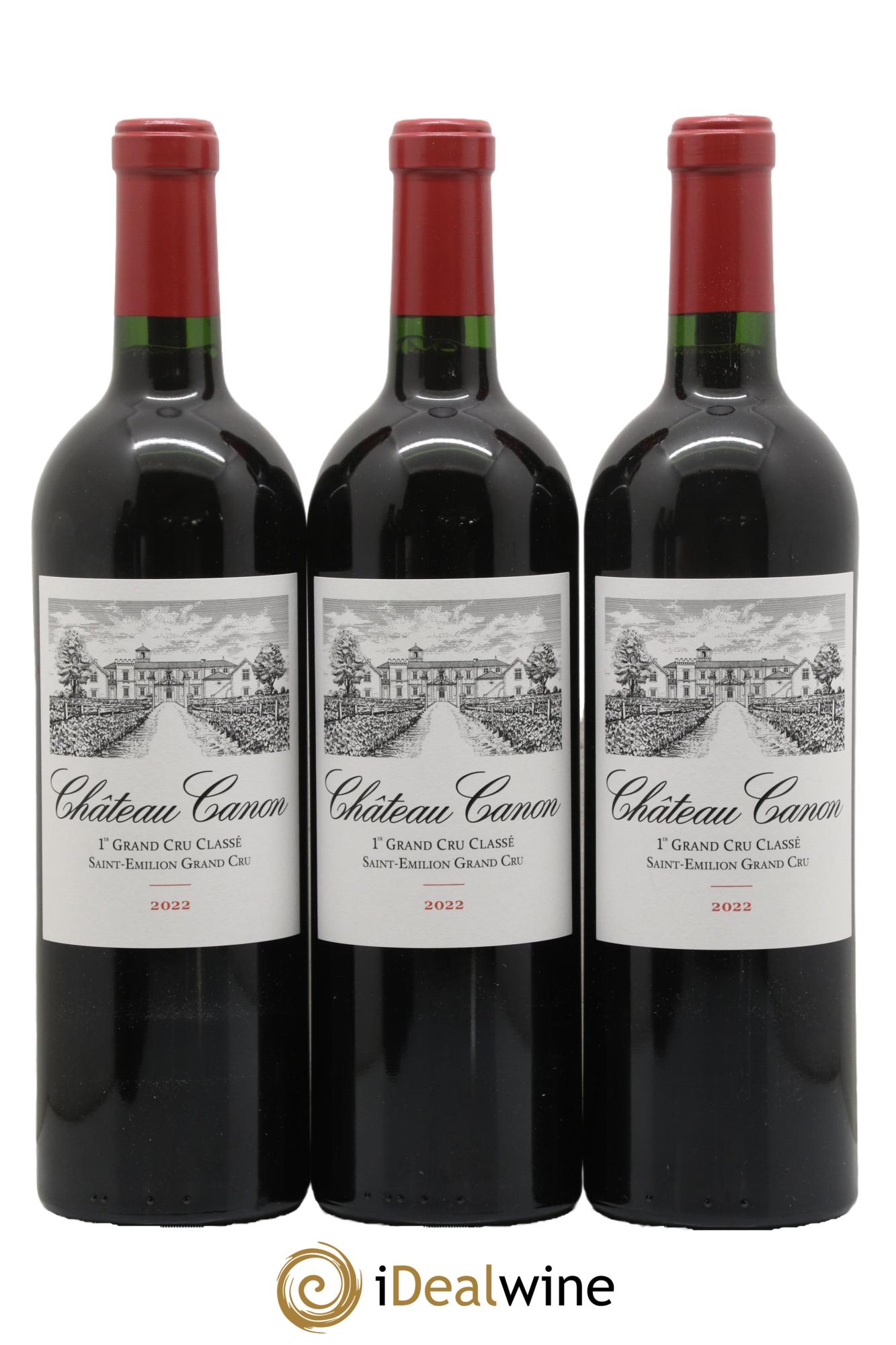 Château Canon 1er Grand Cru Classé B 2022 - Lot de 3 bouteilles - 0