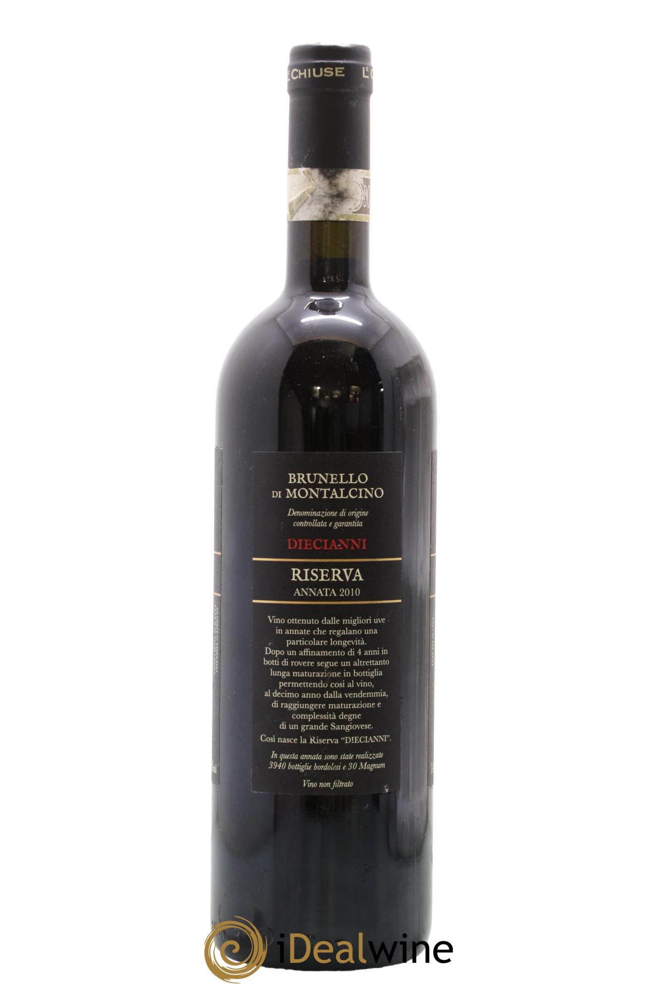 Brunello di Montalcino Riserva Diecianni Le Chiuse 2010 - Lot of 1 bottle - 1